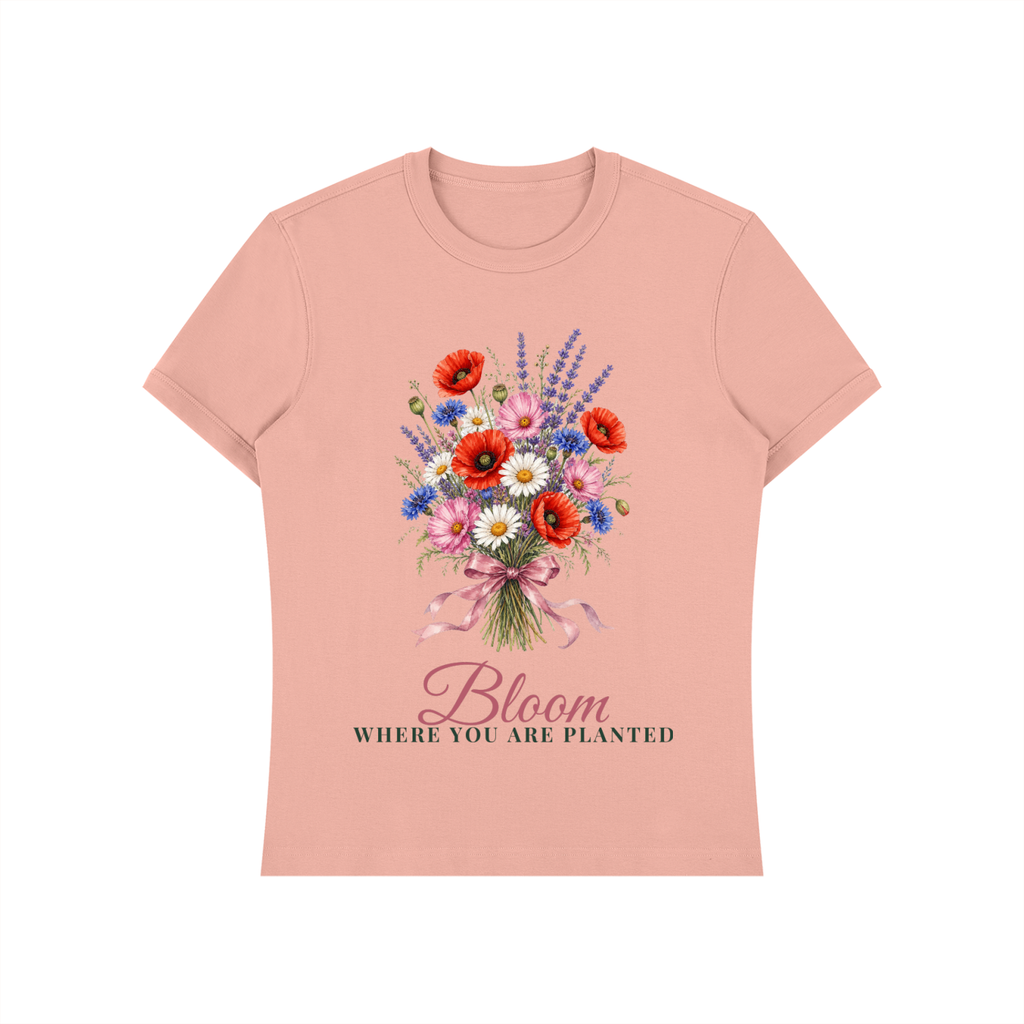 Bloom Where You Are Planted Shirt | Wildflower Bouquet Watercolor Graphic Tee for Women