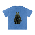 Snow Washed Oversized Cotton T-Shirt
