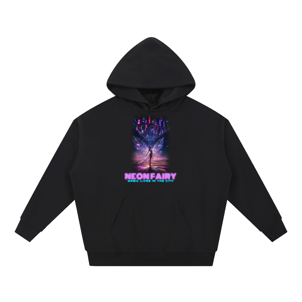 Neon Fairy Hoodie | Cyber Fairy Fantasy Graphic Hoodie