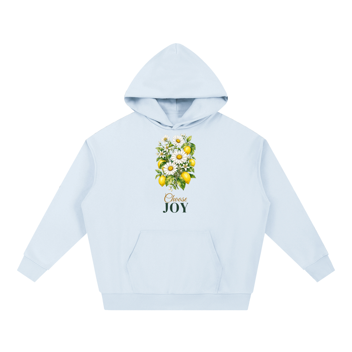 Choose Joy Hoodie | Daisy Lemon Watercolor Floral Sweatshirt for Women