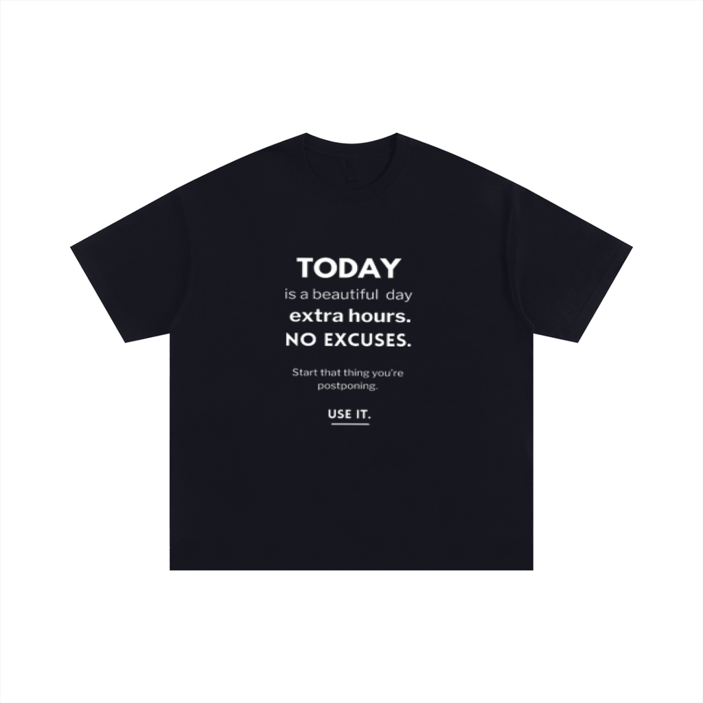 No Excuses Extra Hours | Motivational Hustle Oversized T-Shirt