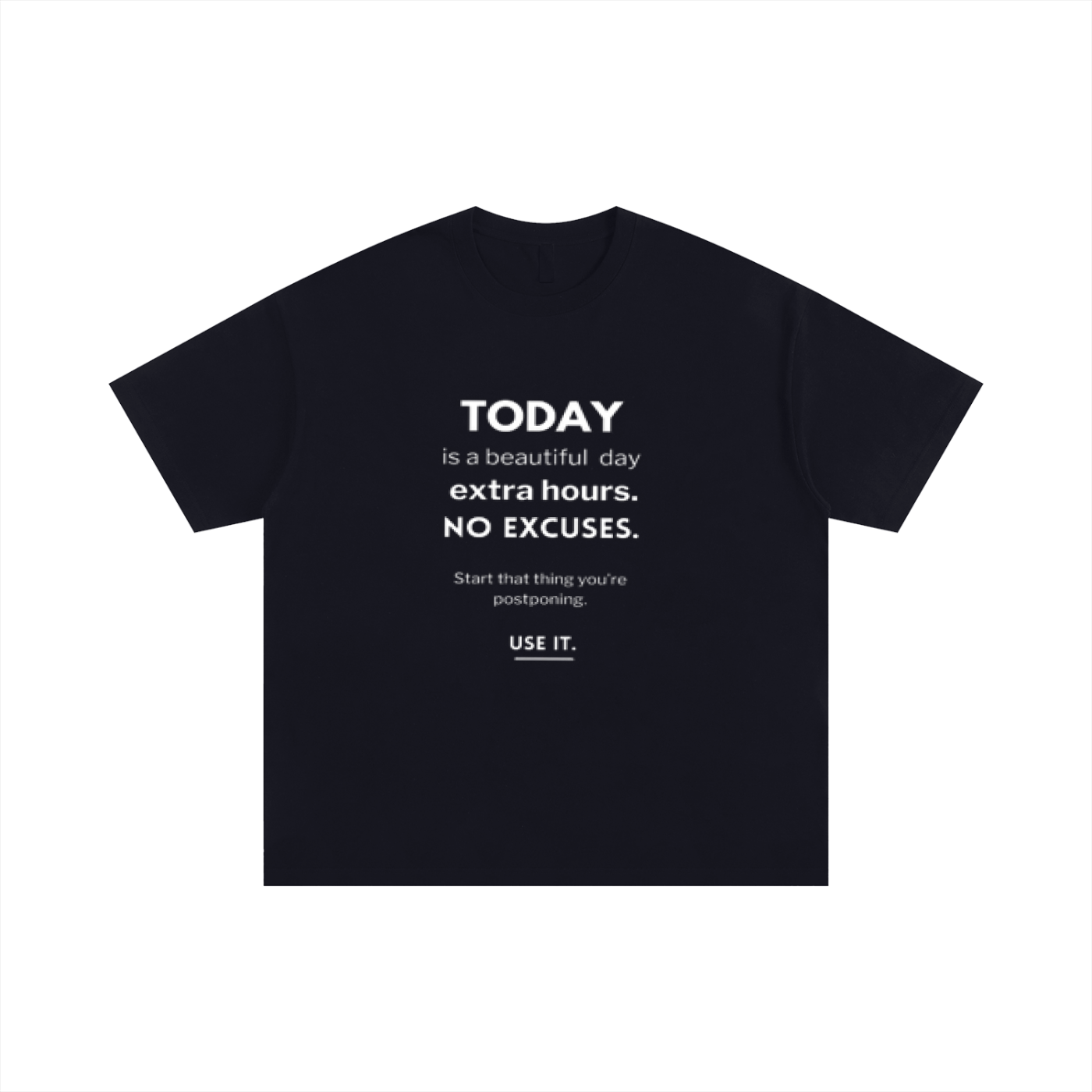 No Excuses Extra Hours | Motivational Hustle Oversized T-Shirt