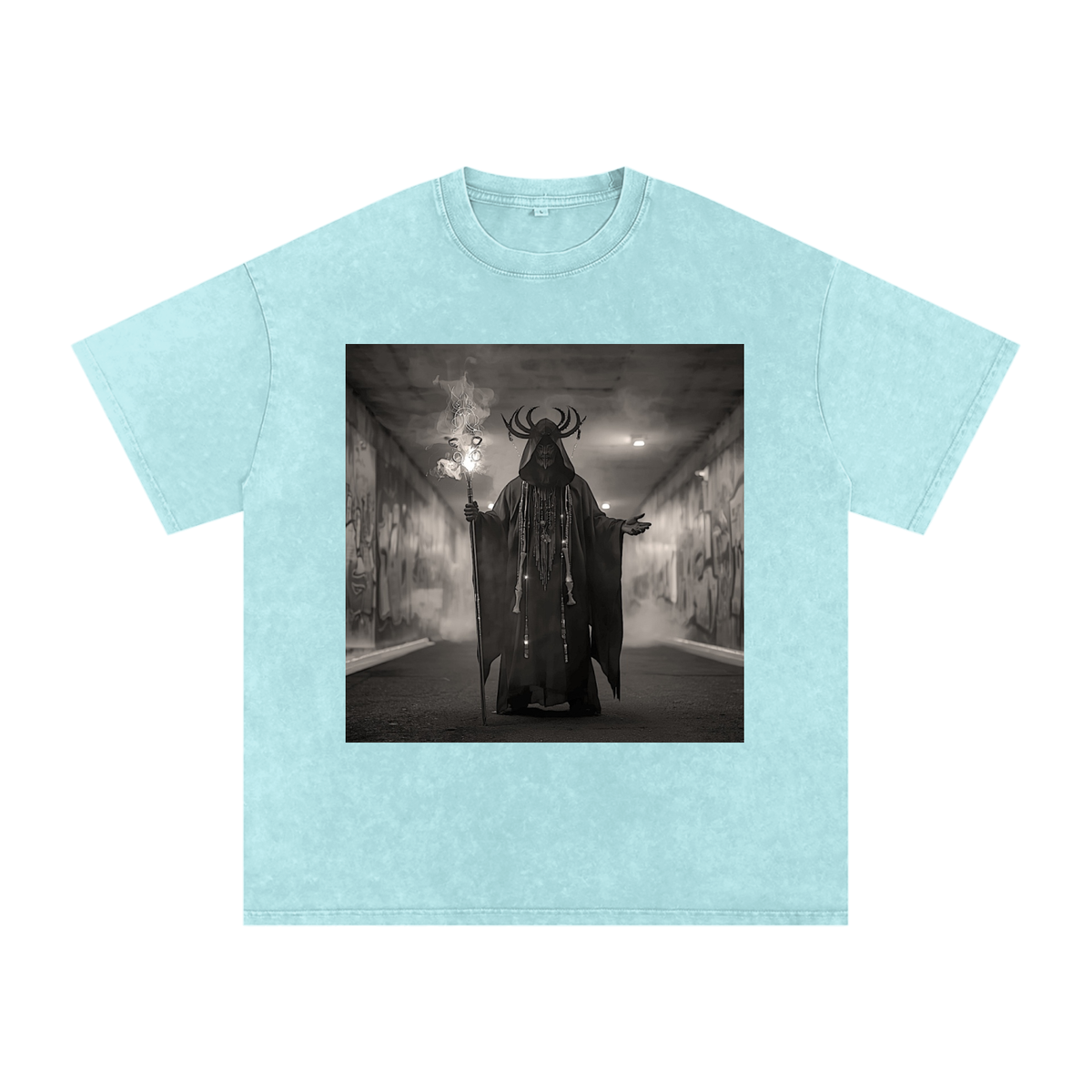 Snow Washed Oversized Cotton T-Shirt