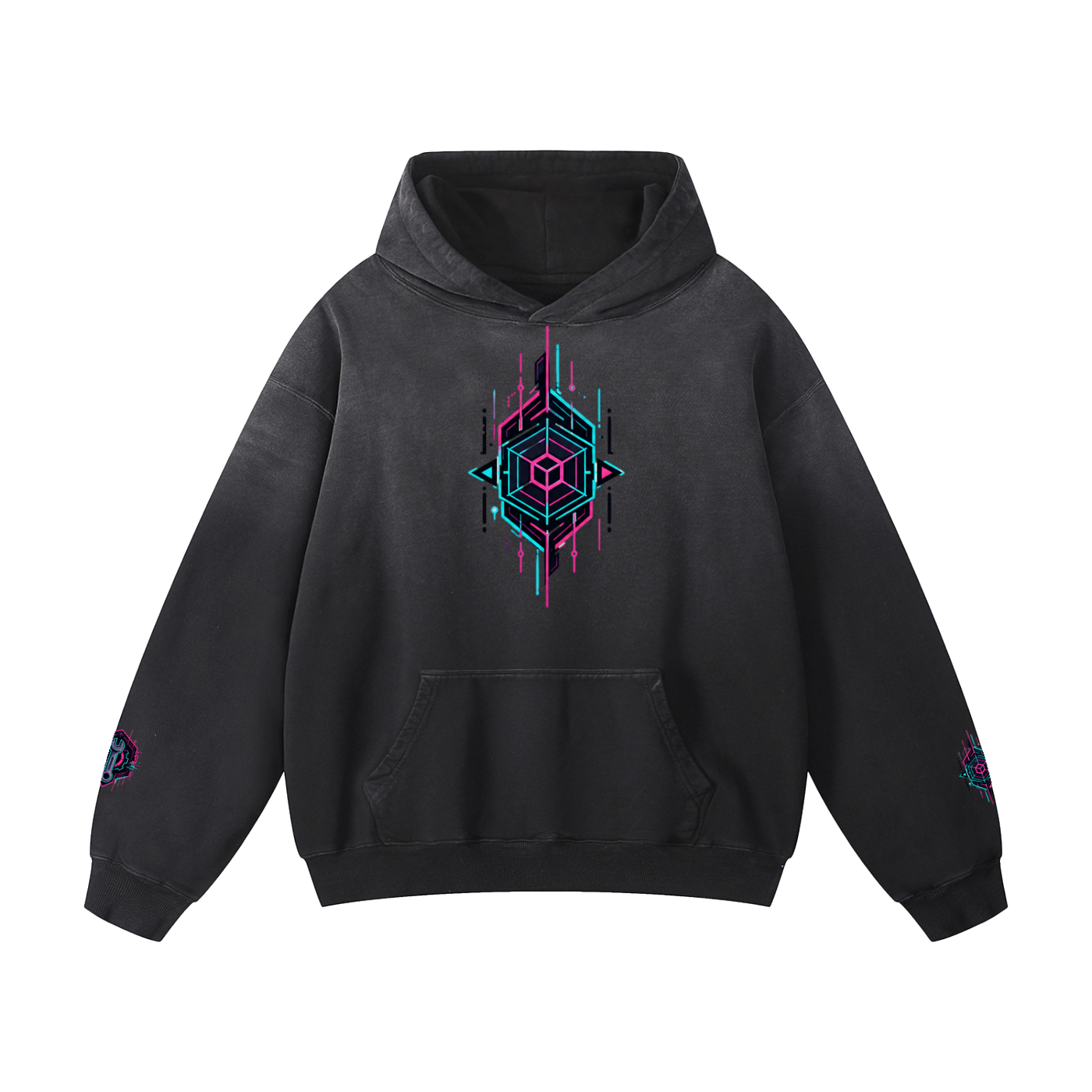 NEON MECHANIC Heavyweight Sunfade Oversized Hoodie