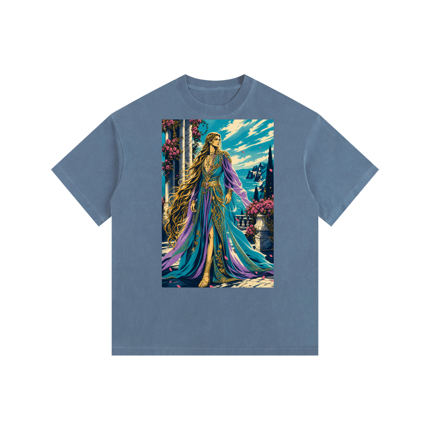 Princess02 Vintage Washed Oversized Cotton T-Shirt