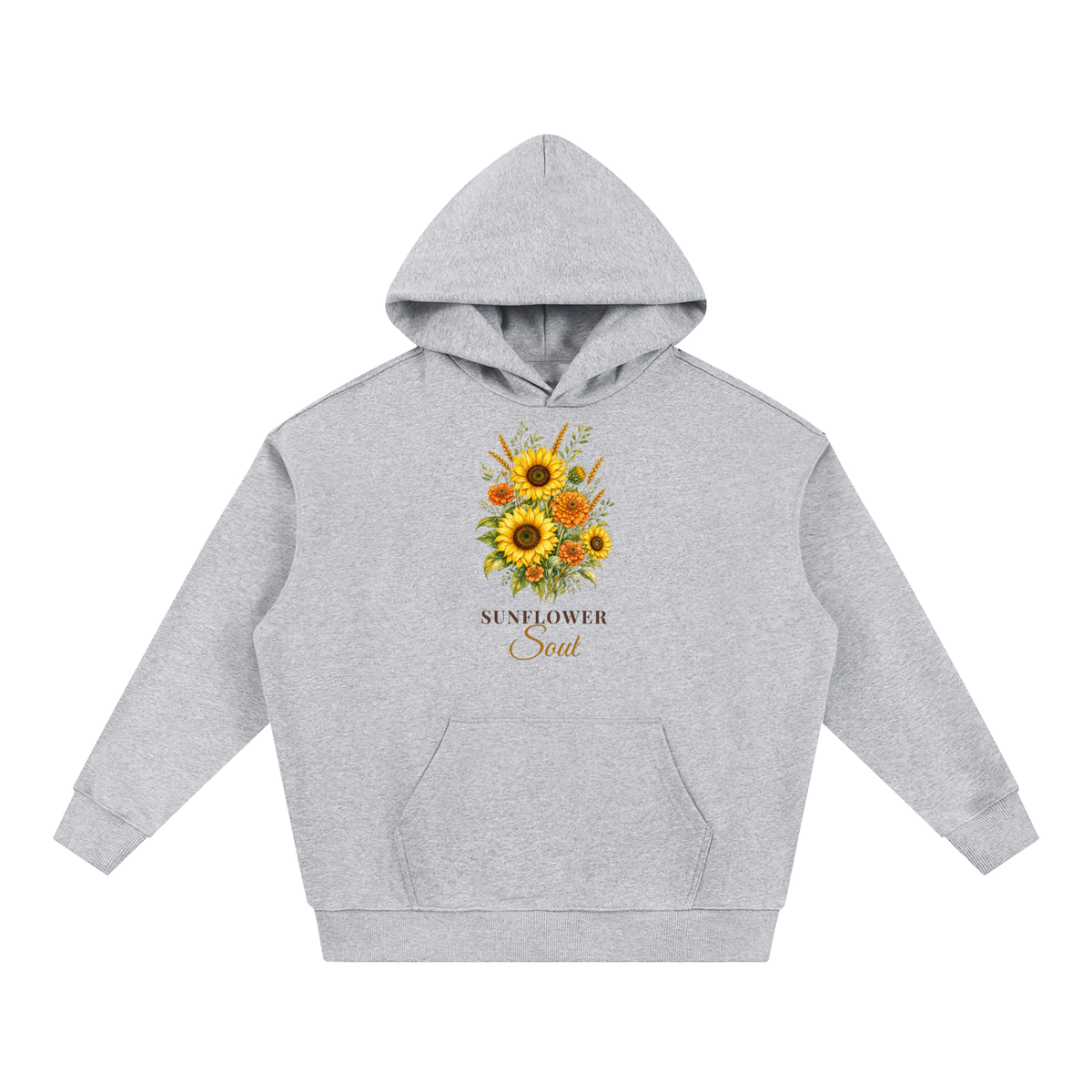 Sunflower Soul Hoodie | Sunflower Bouquet Watercolor Floral Sweatshirt for Women