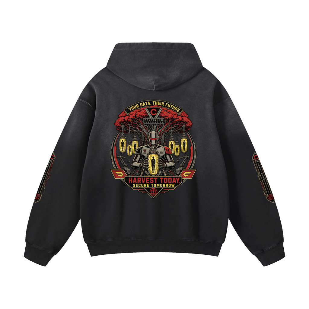 HUMAN DATA Heavyweight Sunfade Oversized Hoodie