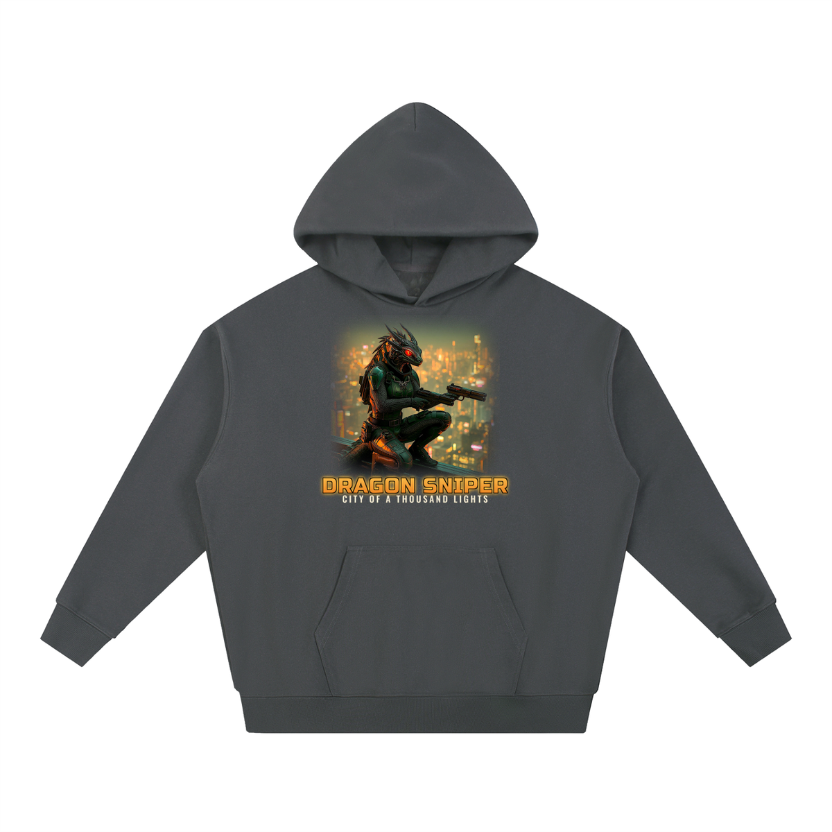 Dragon Sniper Hoodie | Dragon Warrior Sci-Fi Graphic Hoodie