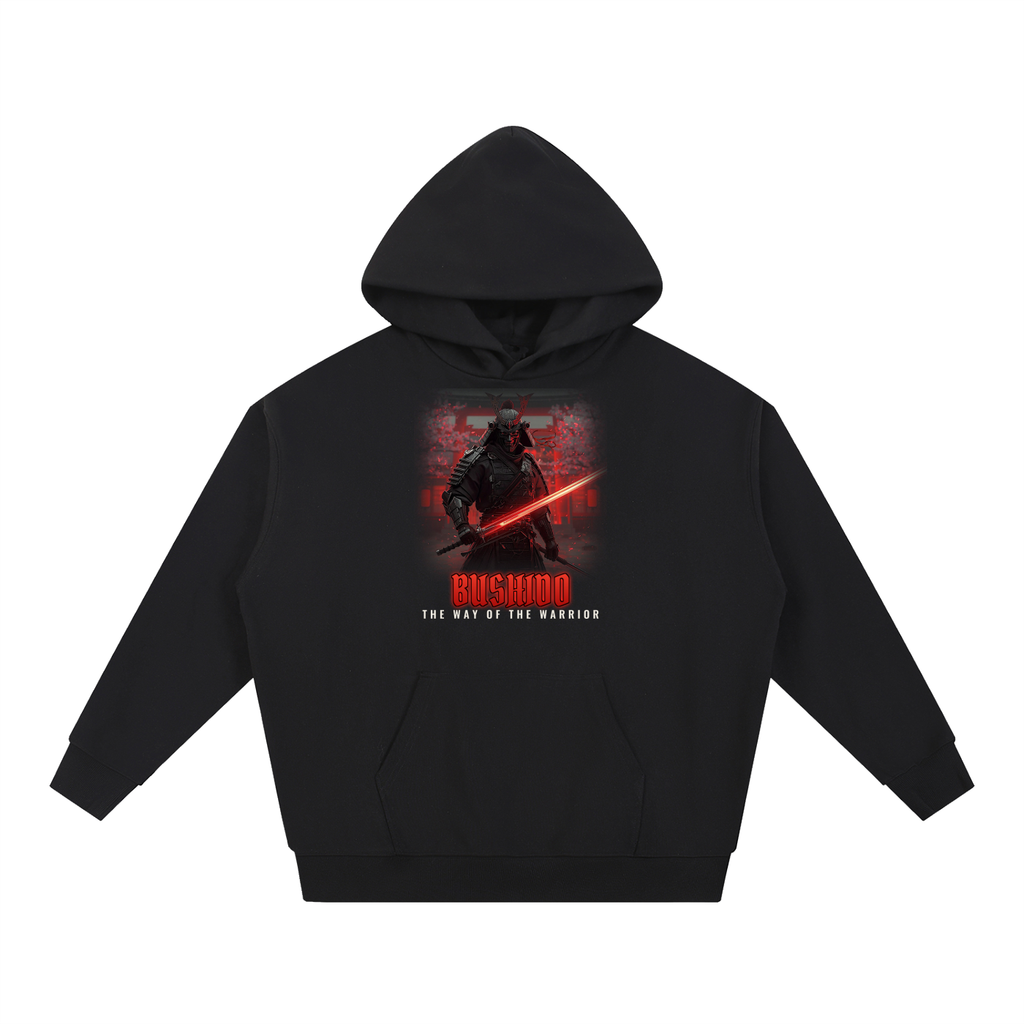 Bushido Samurai Hoodie | Red Blade Samurai Sci-Fi Graphic Hoodie