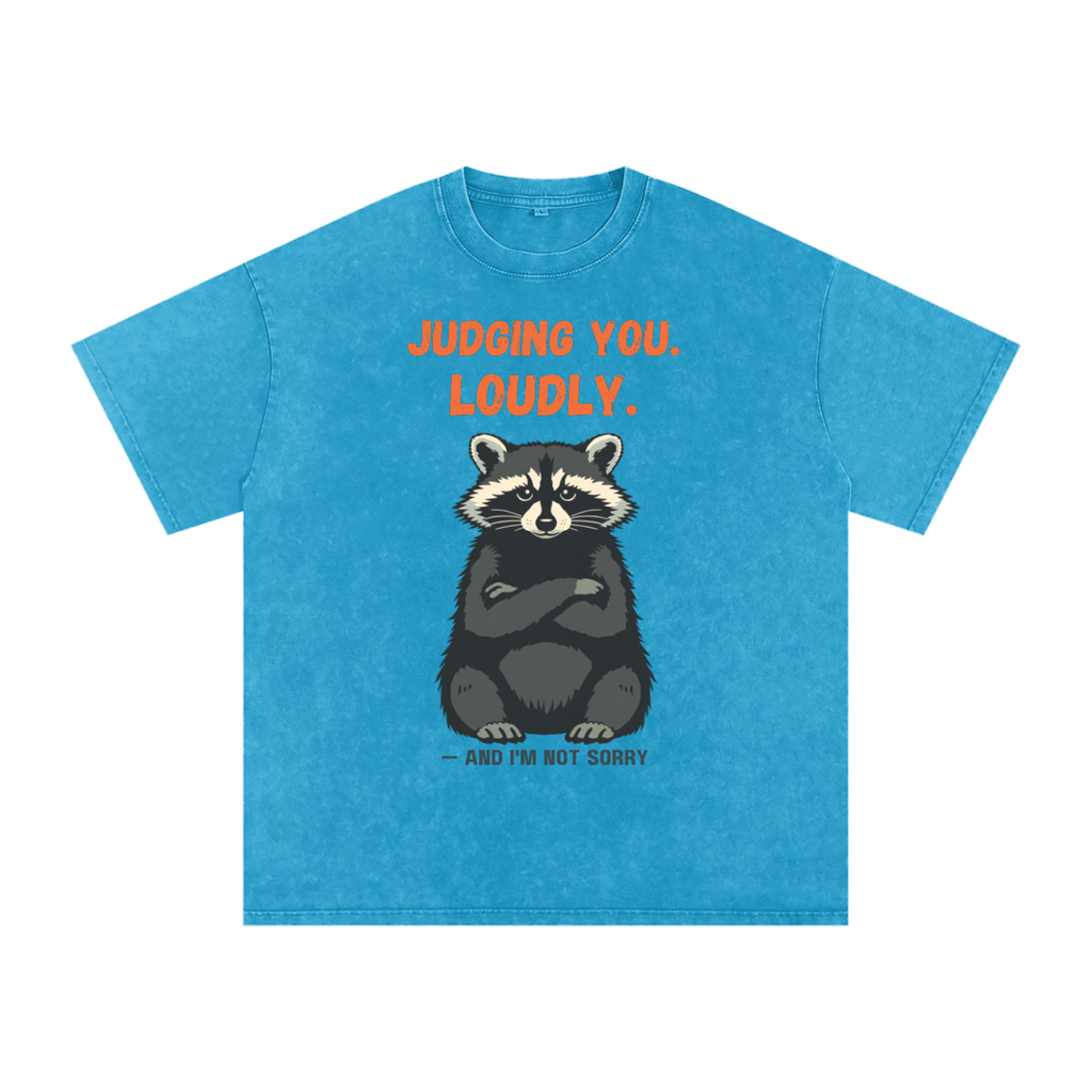 Judging You Loudly | Funny Raccoon Sarcasm T-Shirt