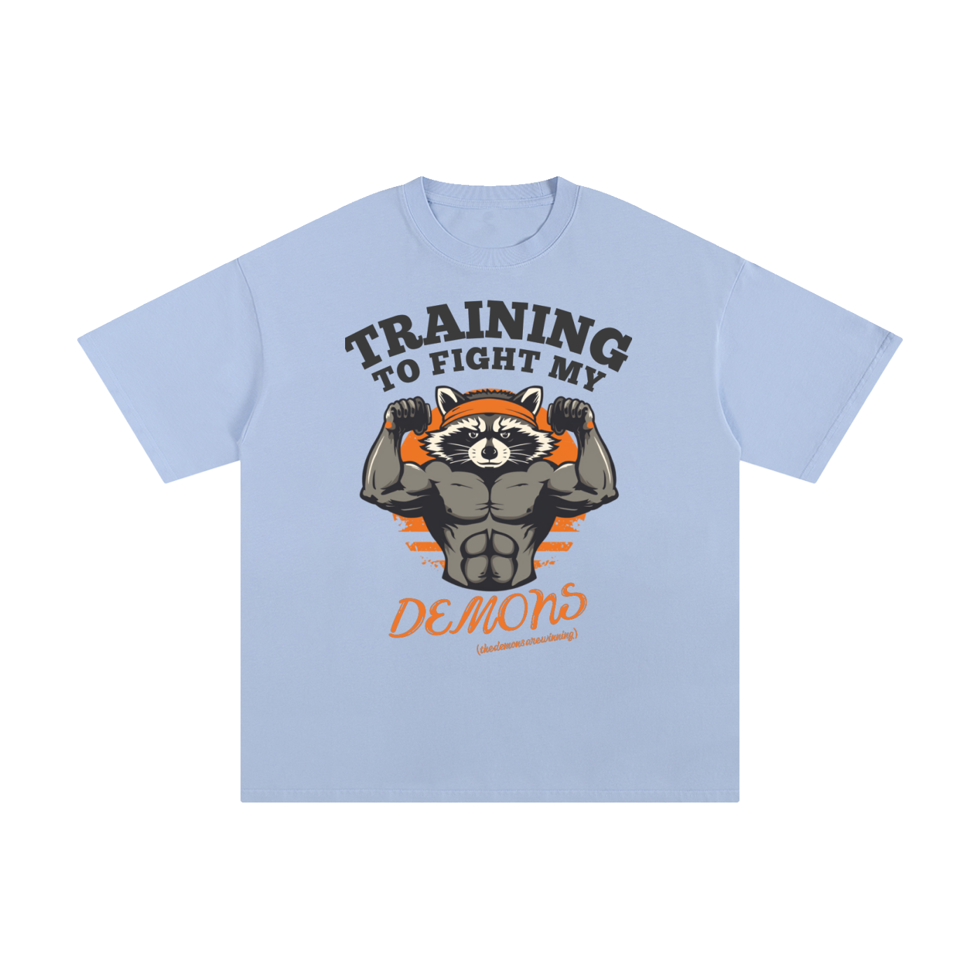 Training to Fight My Demons | Raccoon Gym T-Shirt
