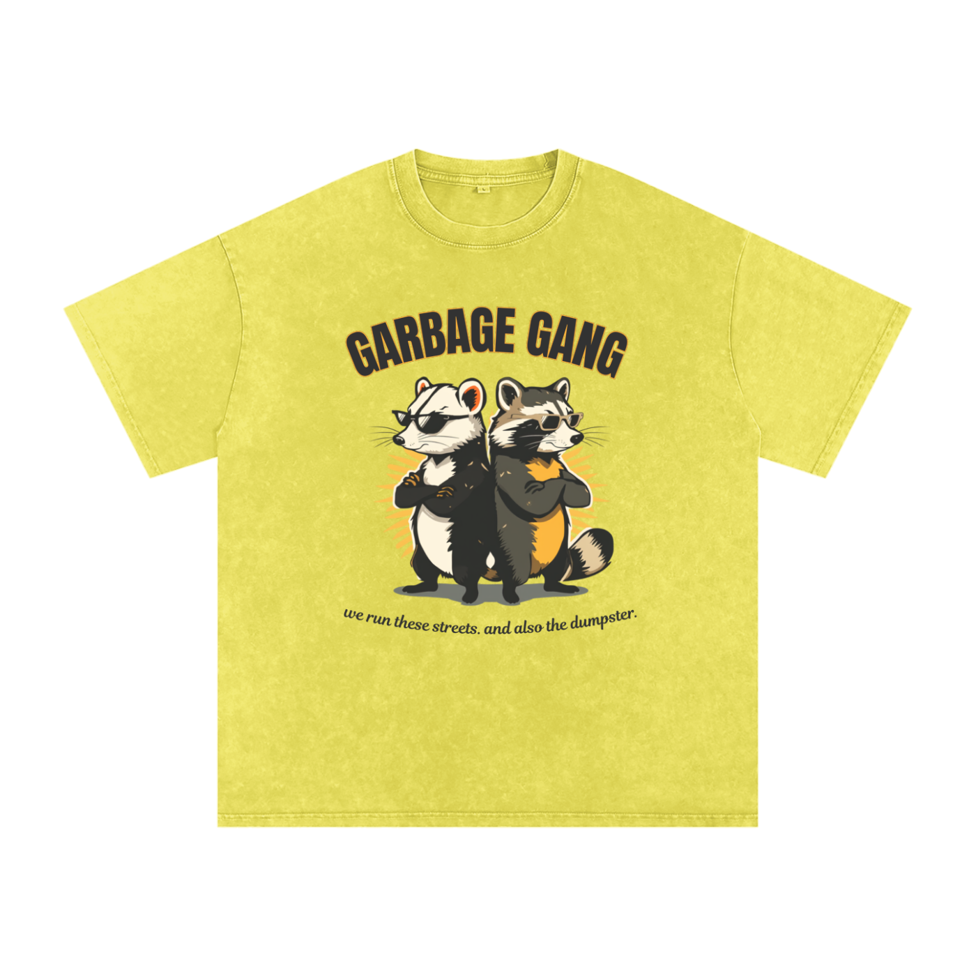Garbage Gang | Raccoon Oversized Washed T-Shirt