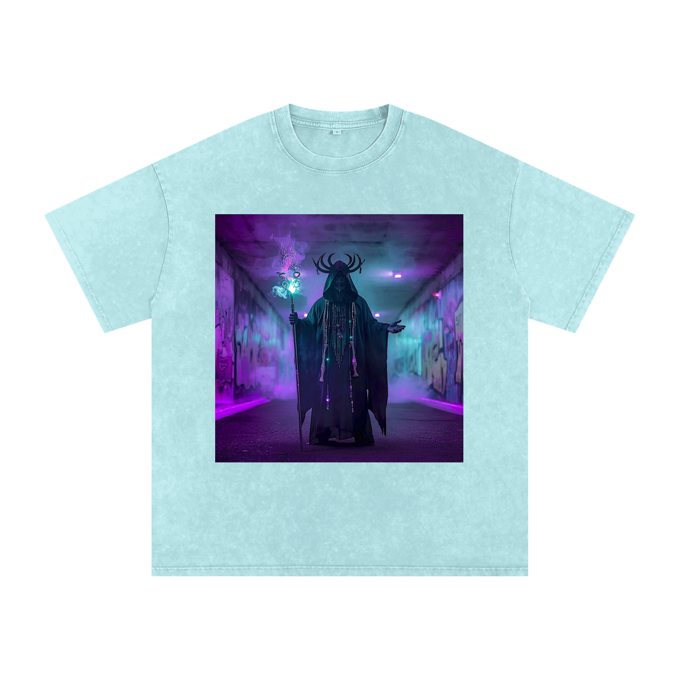 +Snow Washed Oversized Cotton T-Shirt