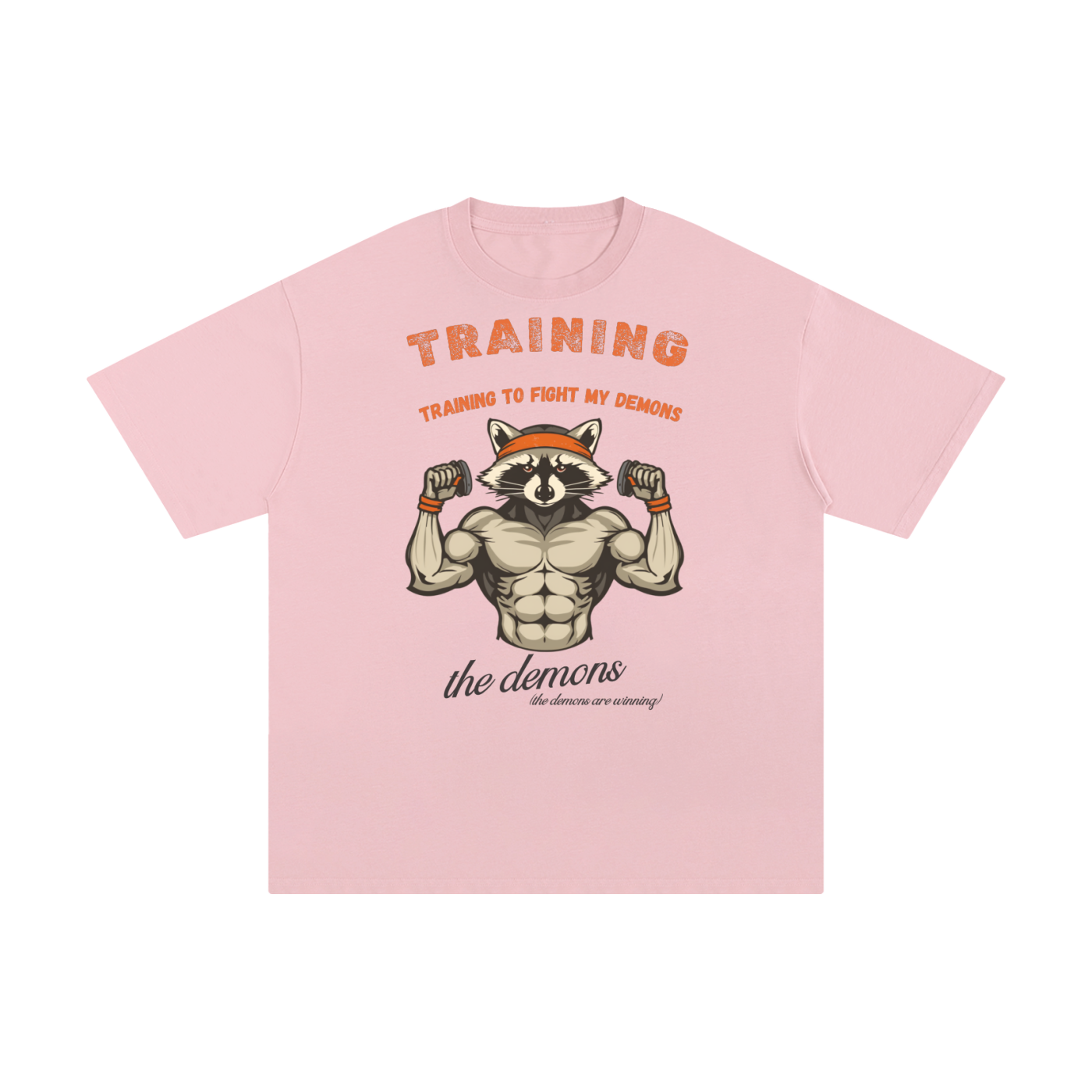 Training to Fight My Demons | Funny Raccoon T-Shirt