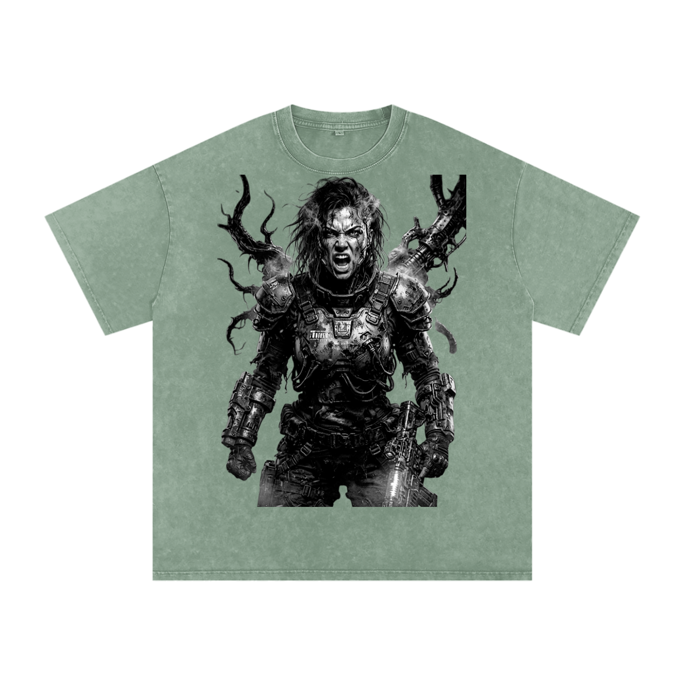Snow Washed Oversized Cotton T-Shirt