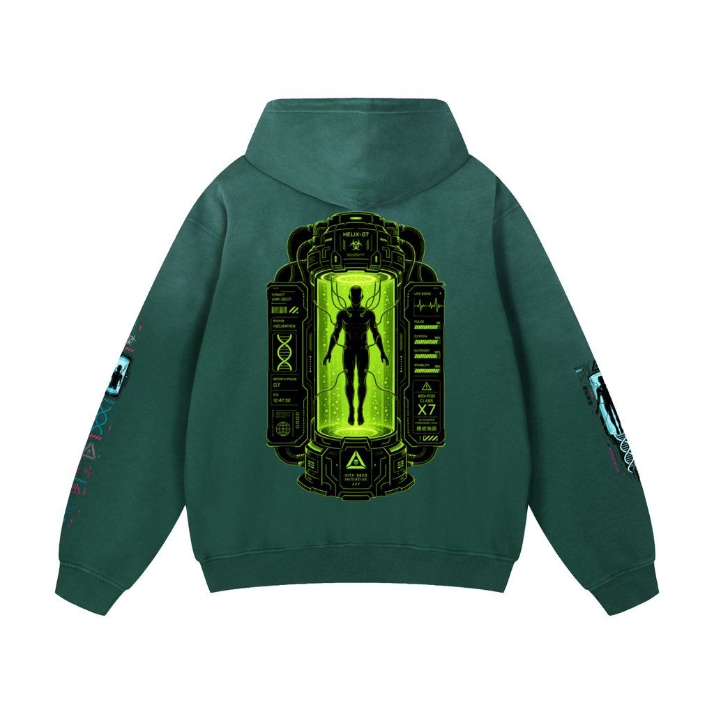 HUMAN FARM Heavyweight Sunfade Oversized Hoodie
