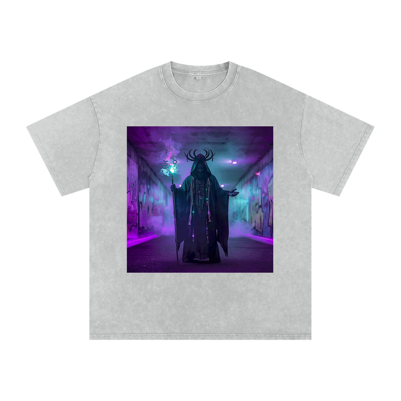 +Snow Washed Oversized Cotton T-Shirt