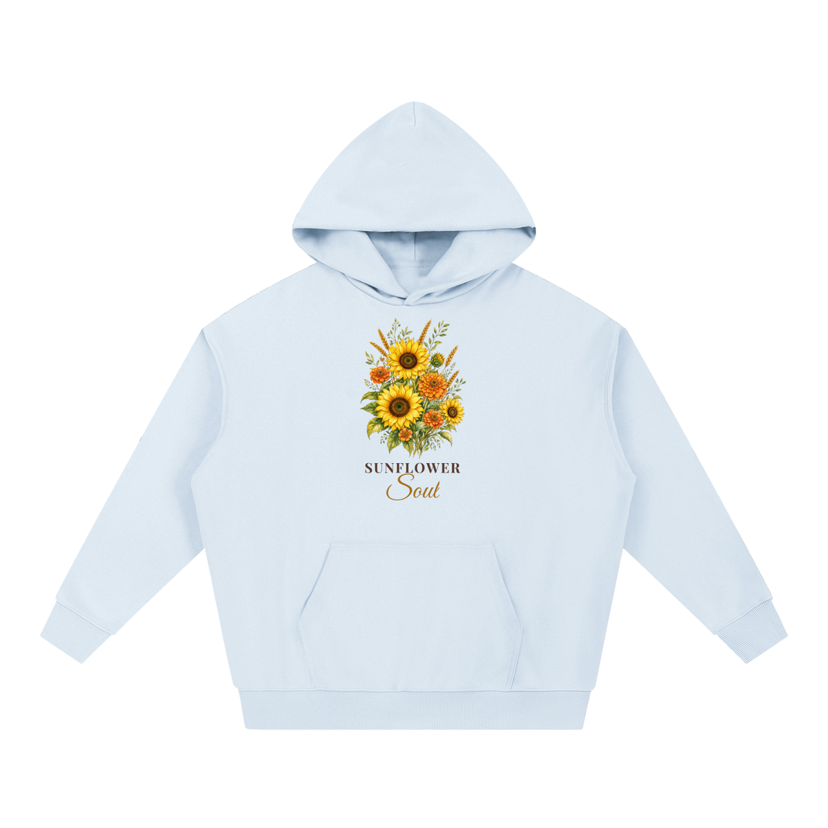 Sunflower Soul Hoodie | Sunflower Bouquet Watercolor Floral Sweatshirt for Women