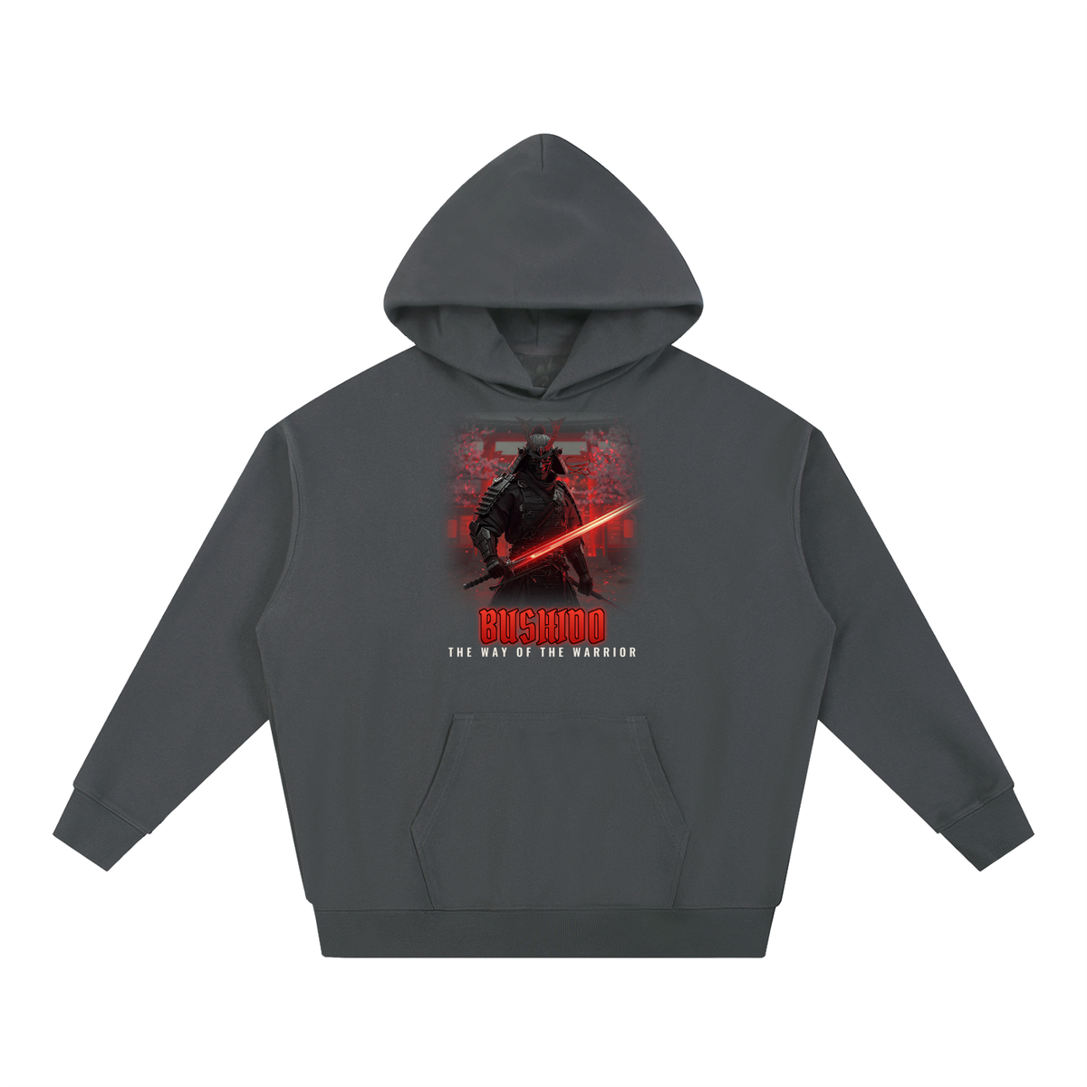 Bushido Samurai Hoodie | Red Blade Samurai Sci-Fi Graphic Hoodie