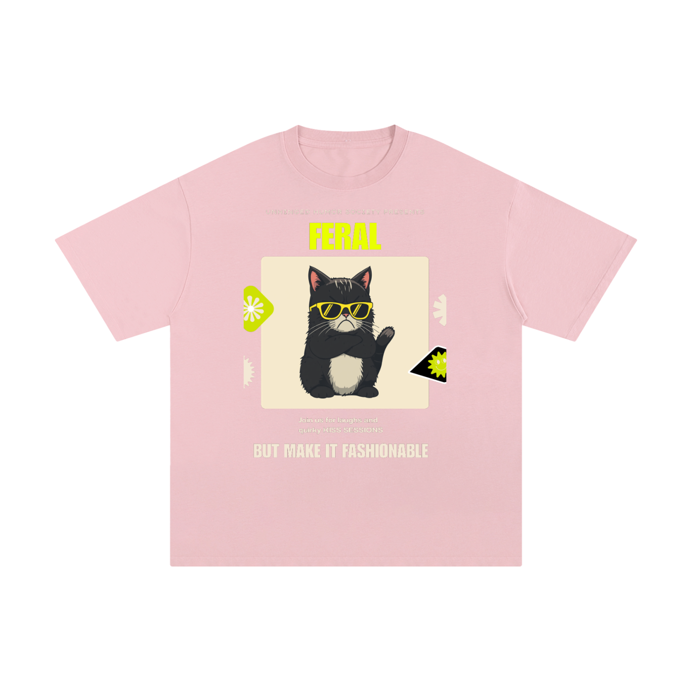 Feral Unhinged Humor Society | Funny Cat T-Shirt