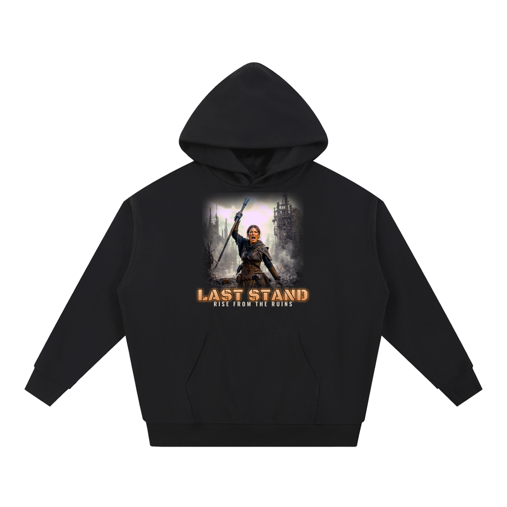 Last Stand Hoodie | Ruins Warrior Dystopian Graphic Hoodie