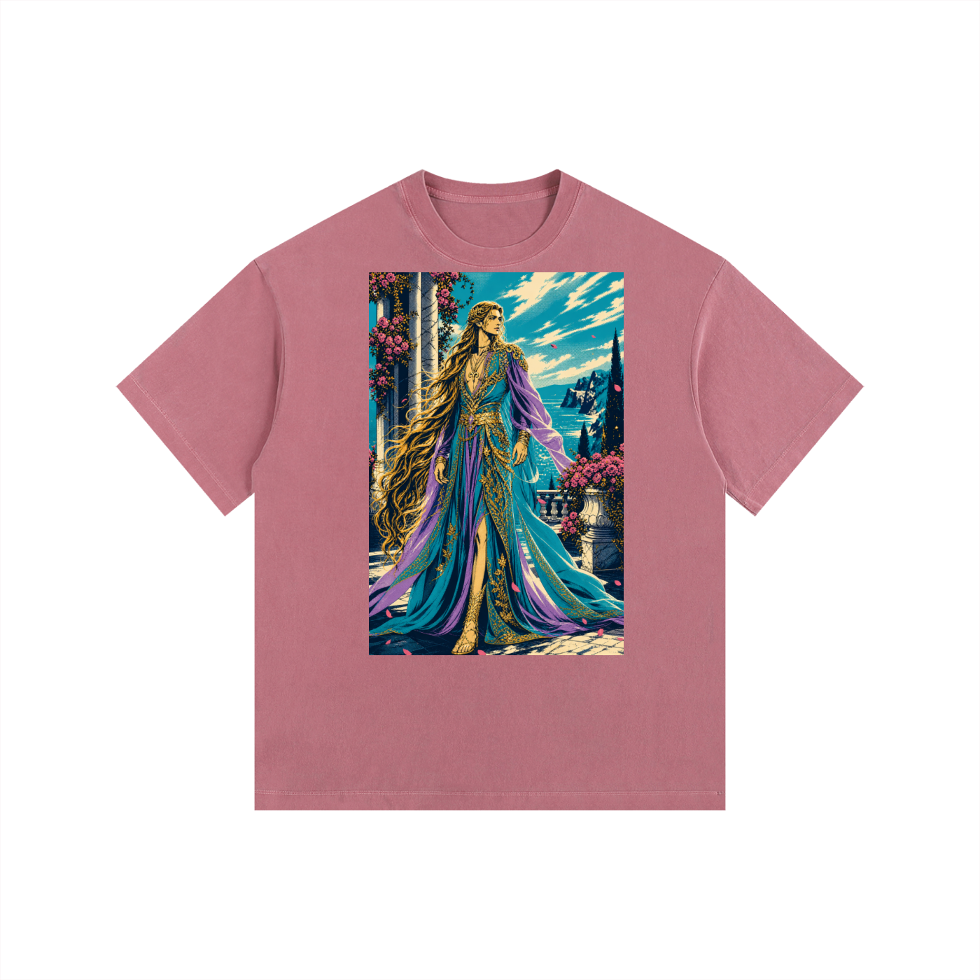 Princess02 Vintage Washed Oversized Cotton T-Shirt
