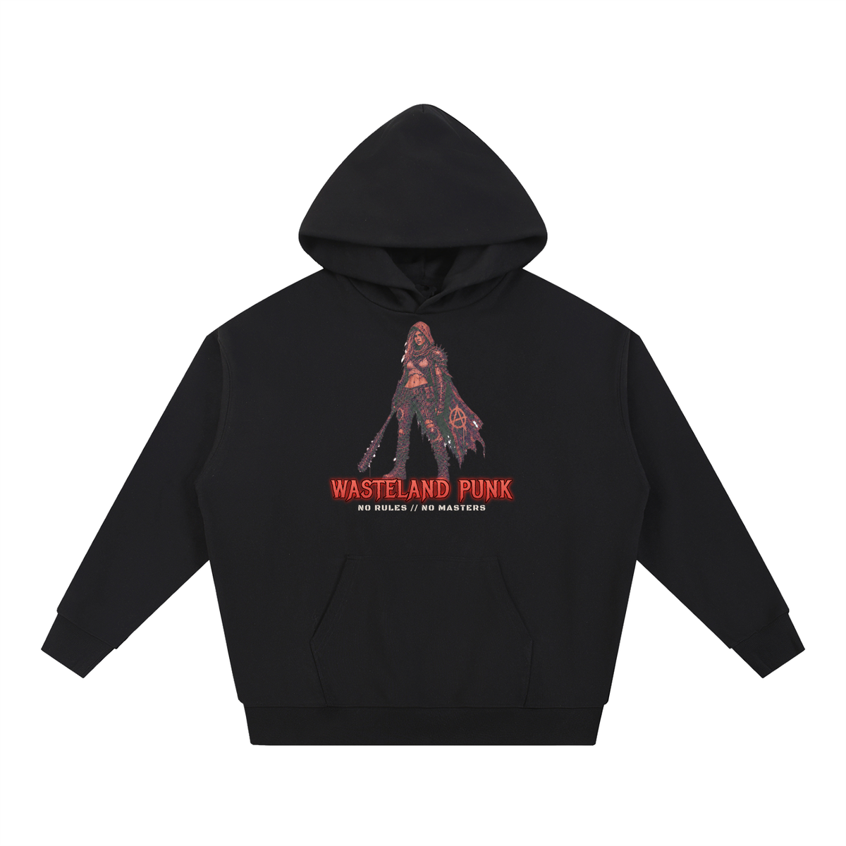 Wasteland Punk Hoodie | Anarchy Punk Girl Graphic Hoodie