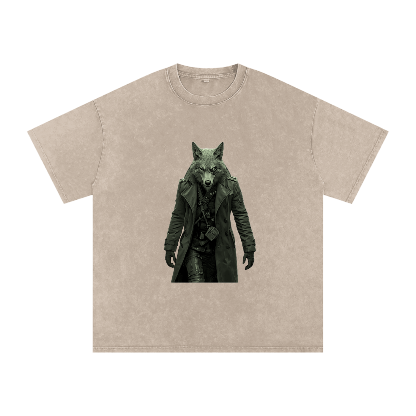 Snow Washed Oversized Cotton T-Shirt