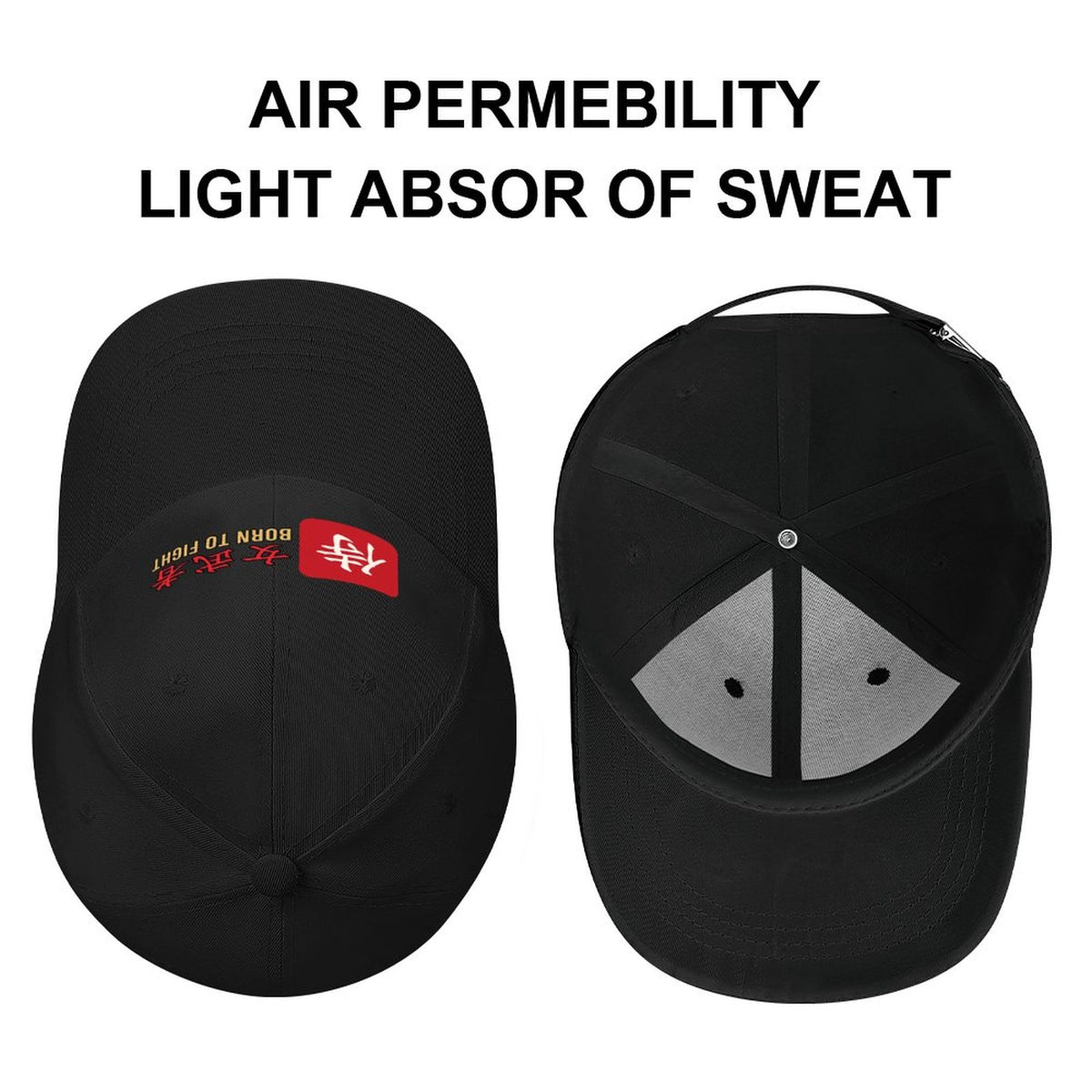 Born to Fight Samurai Cap | Onna-Musha Kanji Baseball Hat, Japanese Female Warrior Streetwear Dad Hat