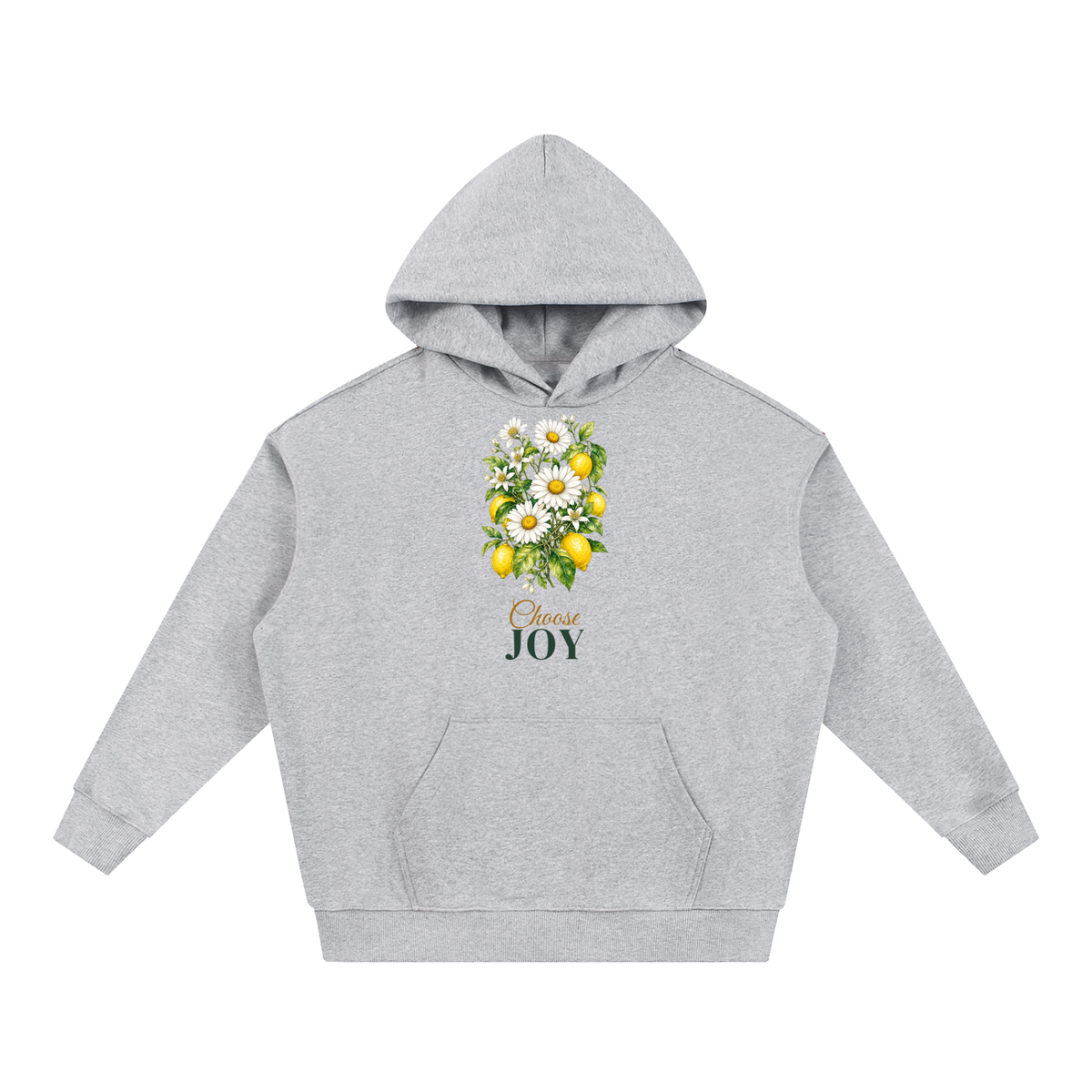 Choose Joy Hoodie | Daisy Lemon Watercolor Floral Sweatshirt for Women