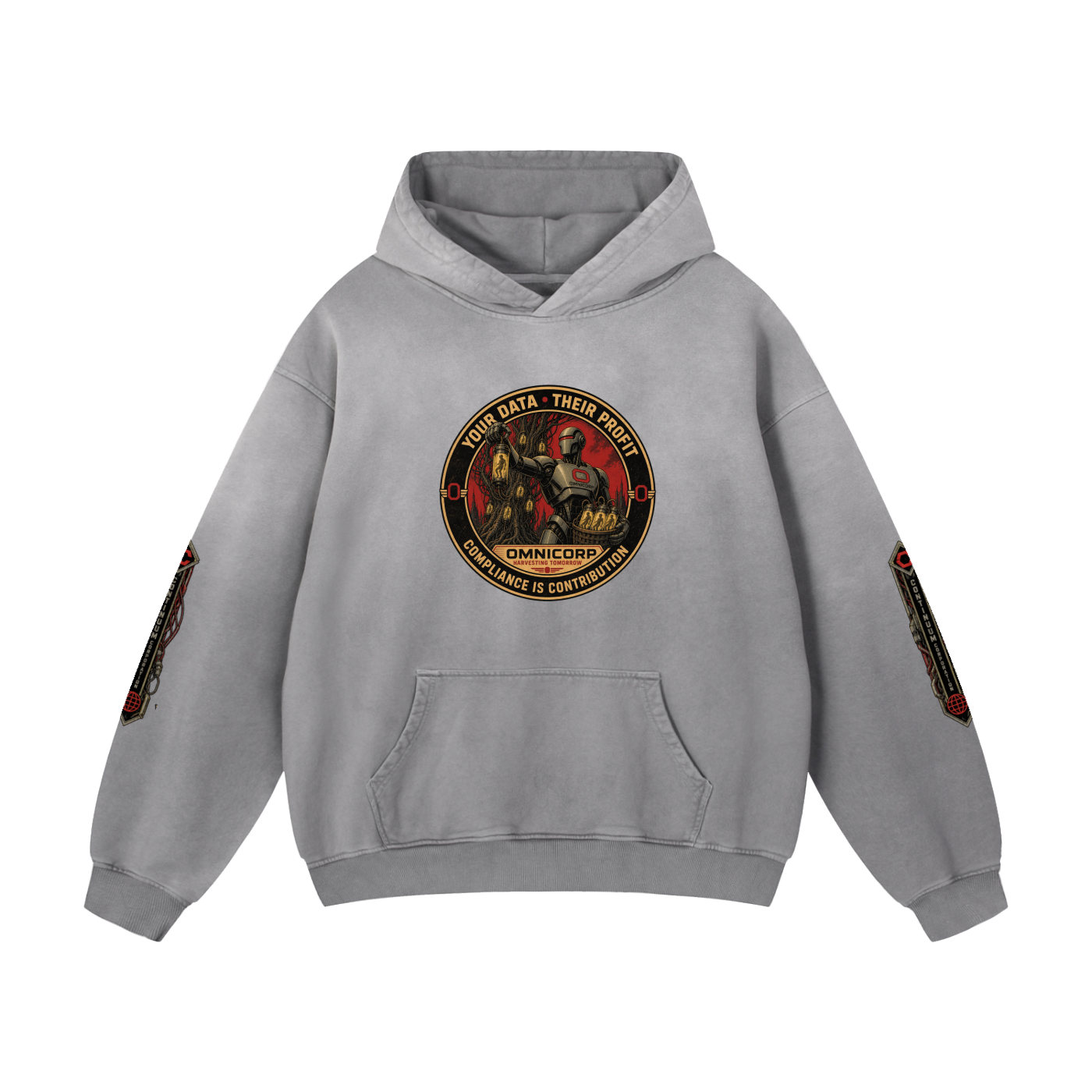 HUMAN DATA Heavyweight Sunfade Oversized Hoodie