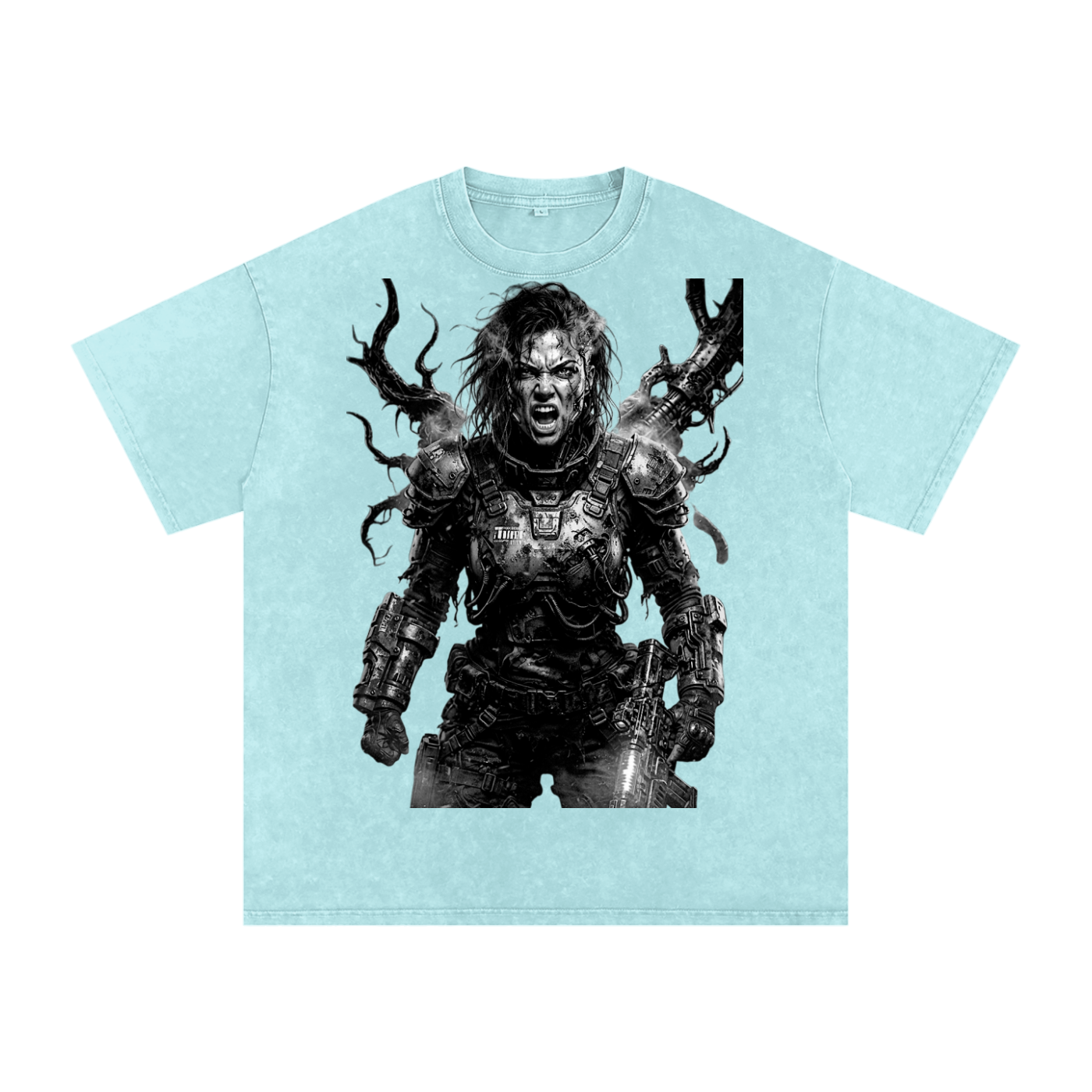 Snow Washed Oversized Cotton T-Shirt