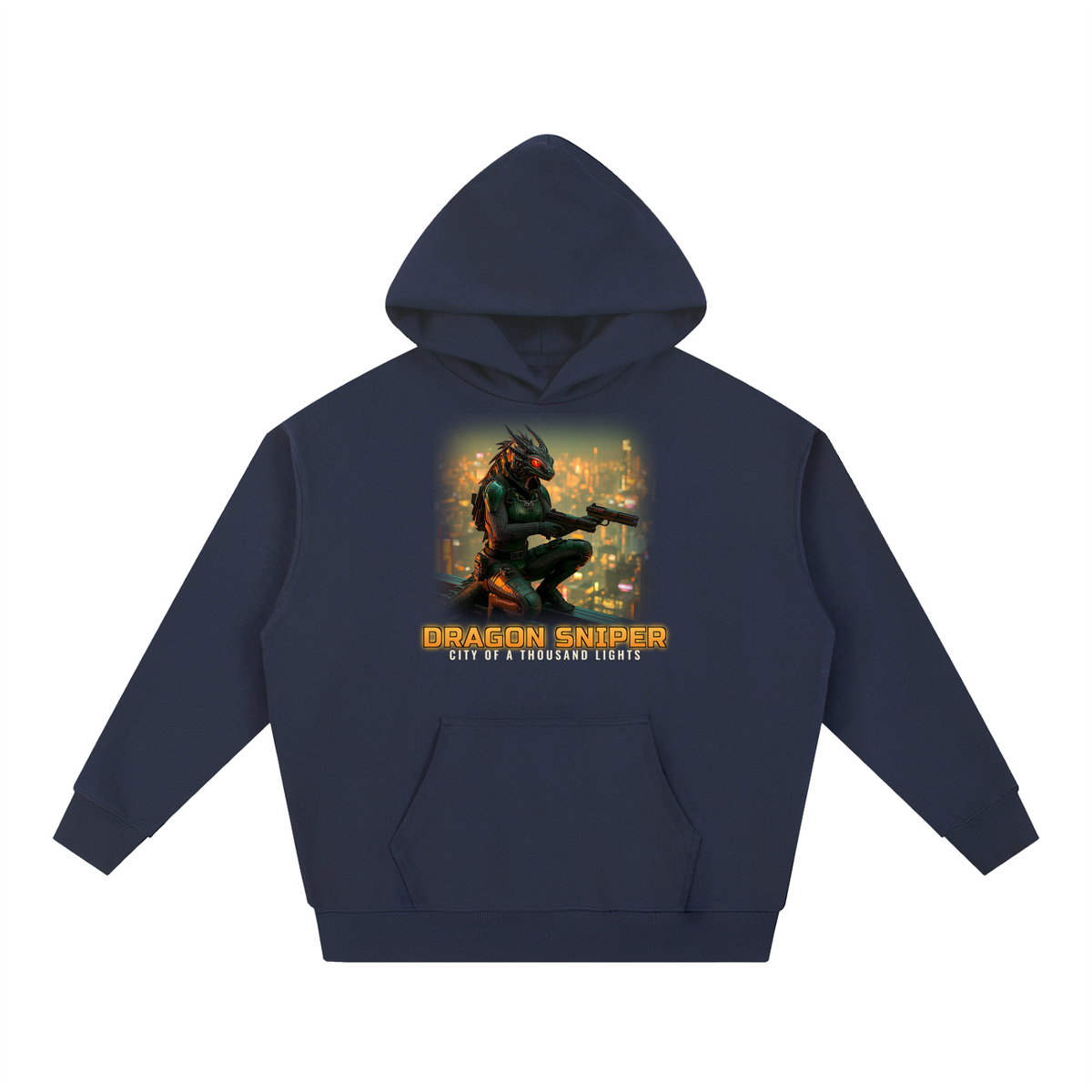 Dragon Sniper Hoodie | Dragon Warrior Sci-Fi Graphic Hoodie