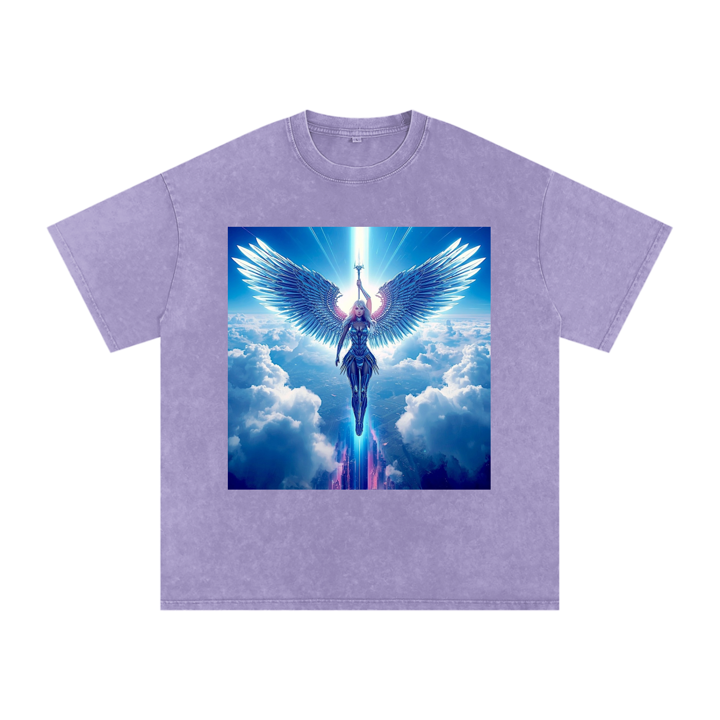Snow Washed Oversized Cotton T-Shirt