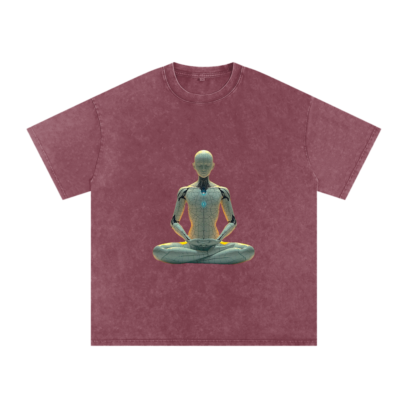 Snow Washed Oversized Cotton T-Shirt