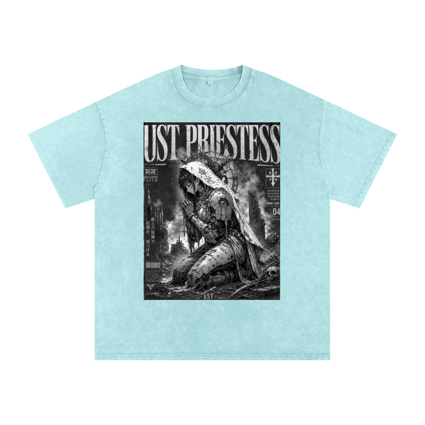 Snow Washed Oversized Cotton T-Shirt