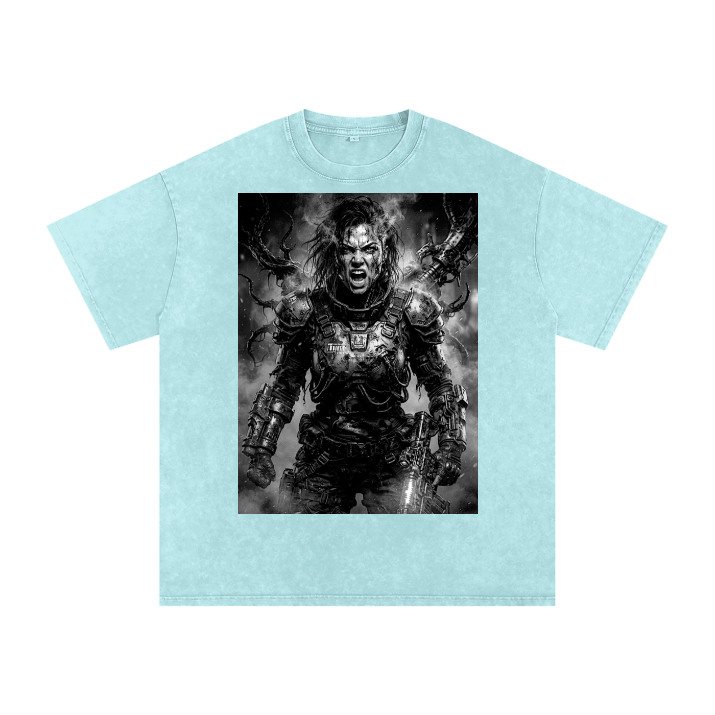 Snow Washed Oversized Cotton T-Shirt