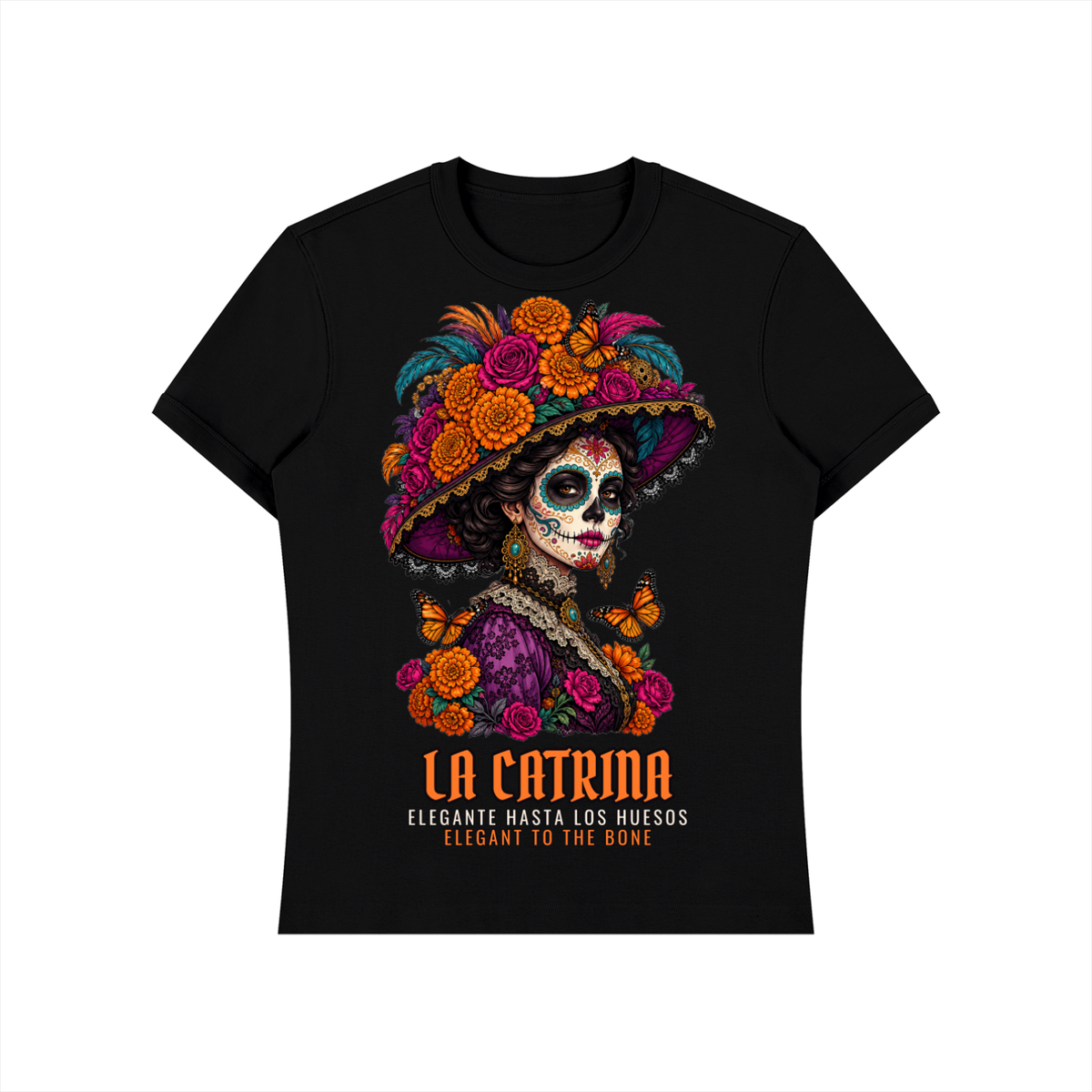 La Catrina T-Shirt | Sugar Skull Catrina Día de los Muertos Graphic Tee