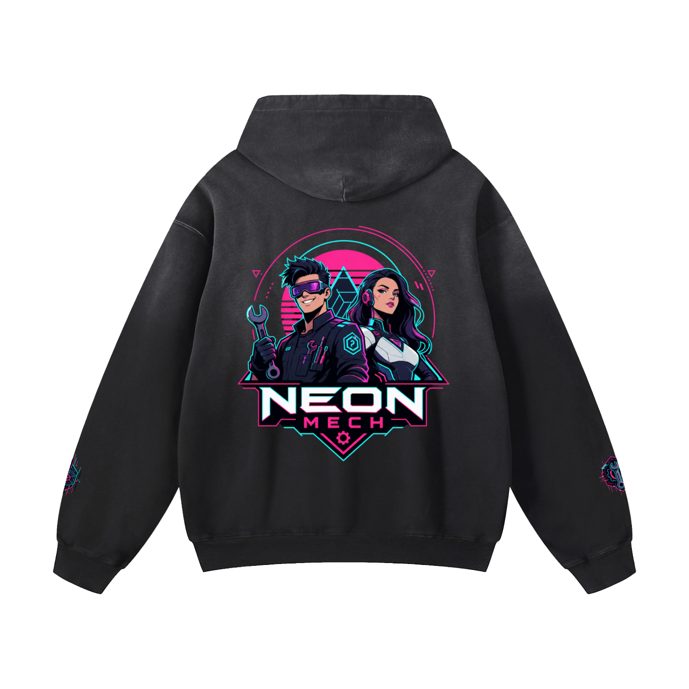NEON MECHANIC Heavyweight Sunfade Oversized Hoodie
