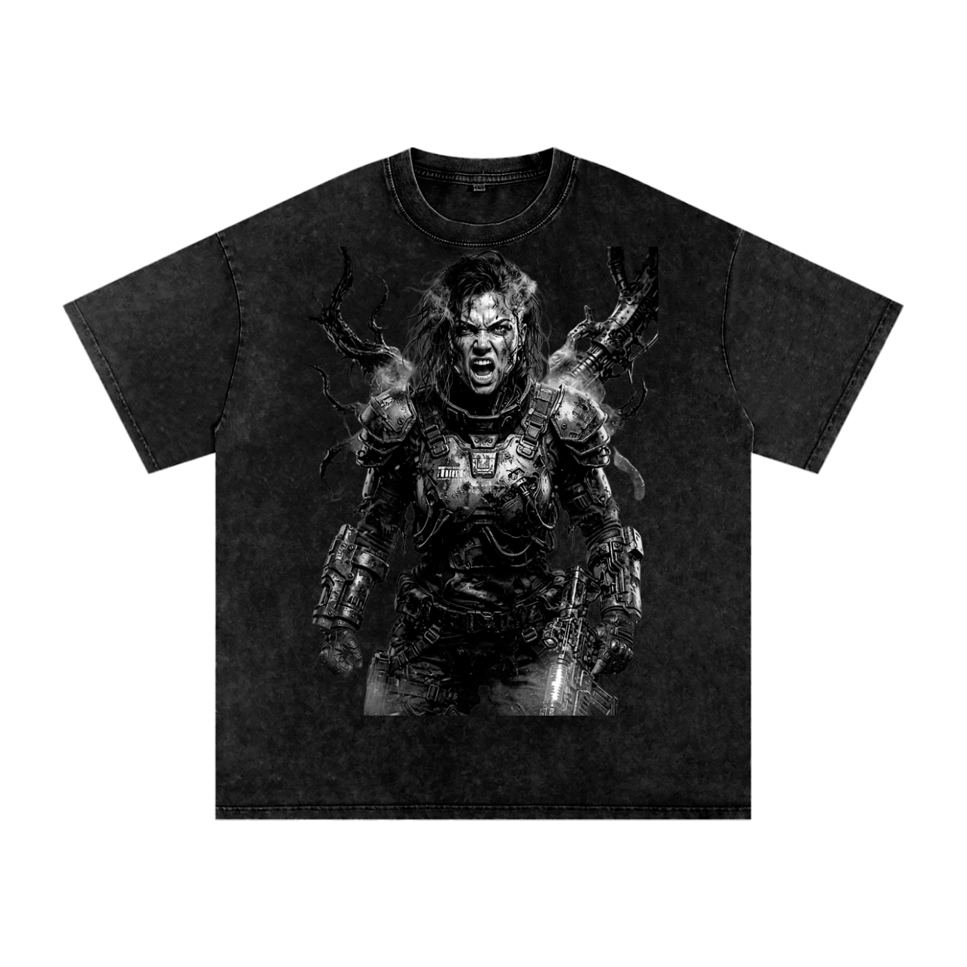 Snow Washed Oversized Cotton T-Shirt
