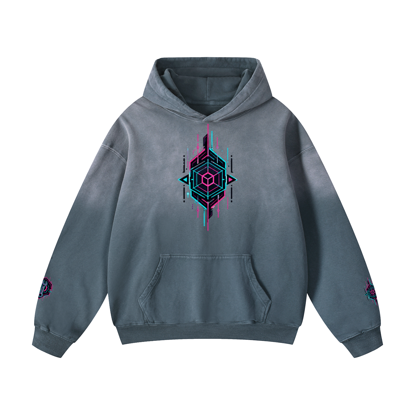 NEON MECHANIC Heavyweight Sunfade Oversized Hoodie