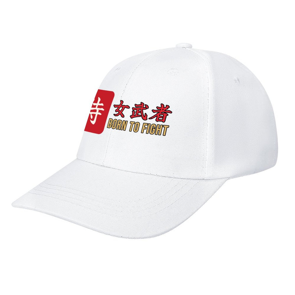 Born to Fight Samurai Cap | Onna-Musha Kanji Baseball Hat, Japanese Female Warrior Streetwear Dad Hat