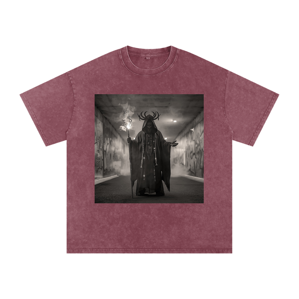 Snow Washed Oversized Cotton T-Shirt