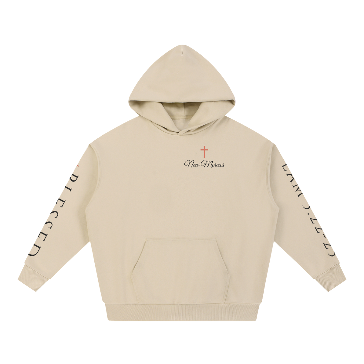 His Mercies Are New Every Morning Hoodie | Floral Bible Verse Sweatshirt, Lamentations 3:23 Christian Gift for Her