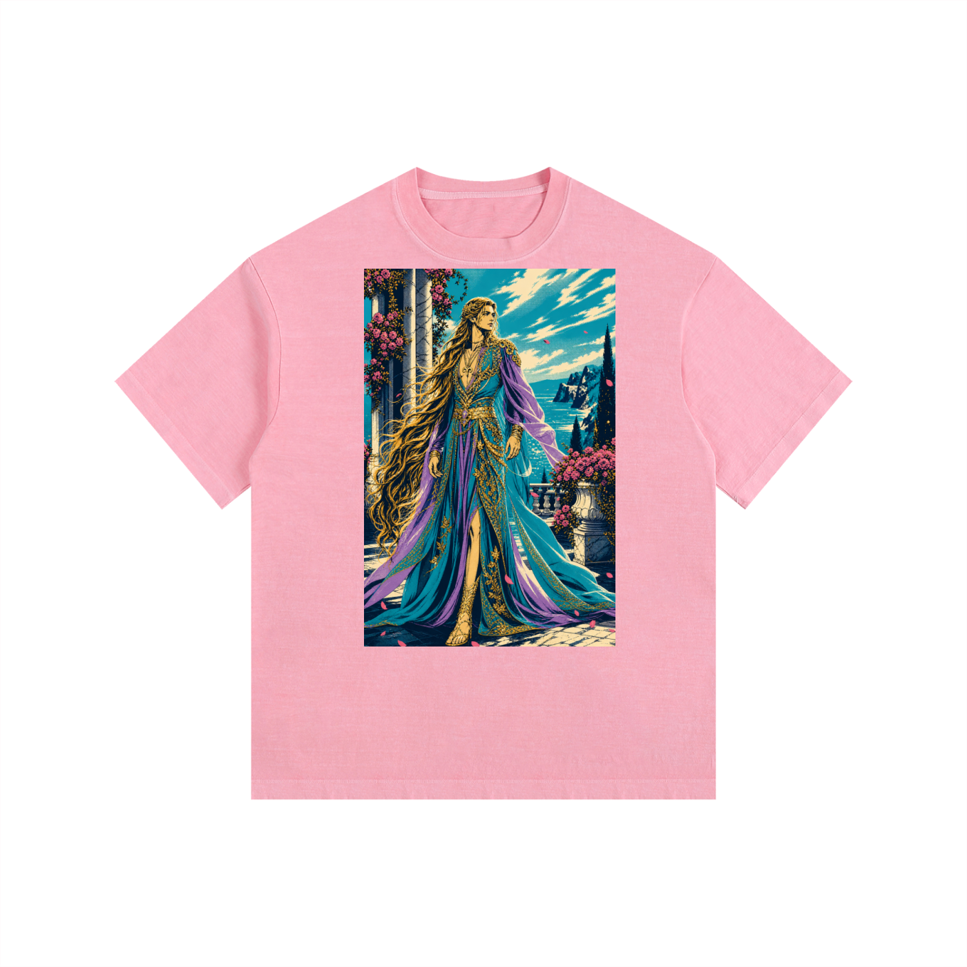 Princess02 Vintage Washed Oversized Cotton T-Shirt