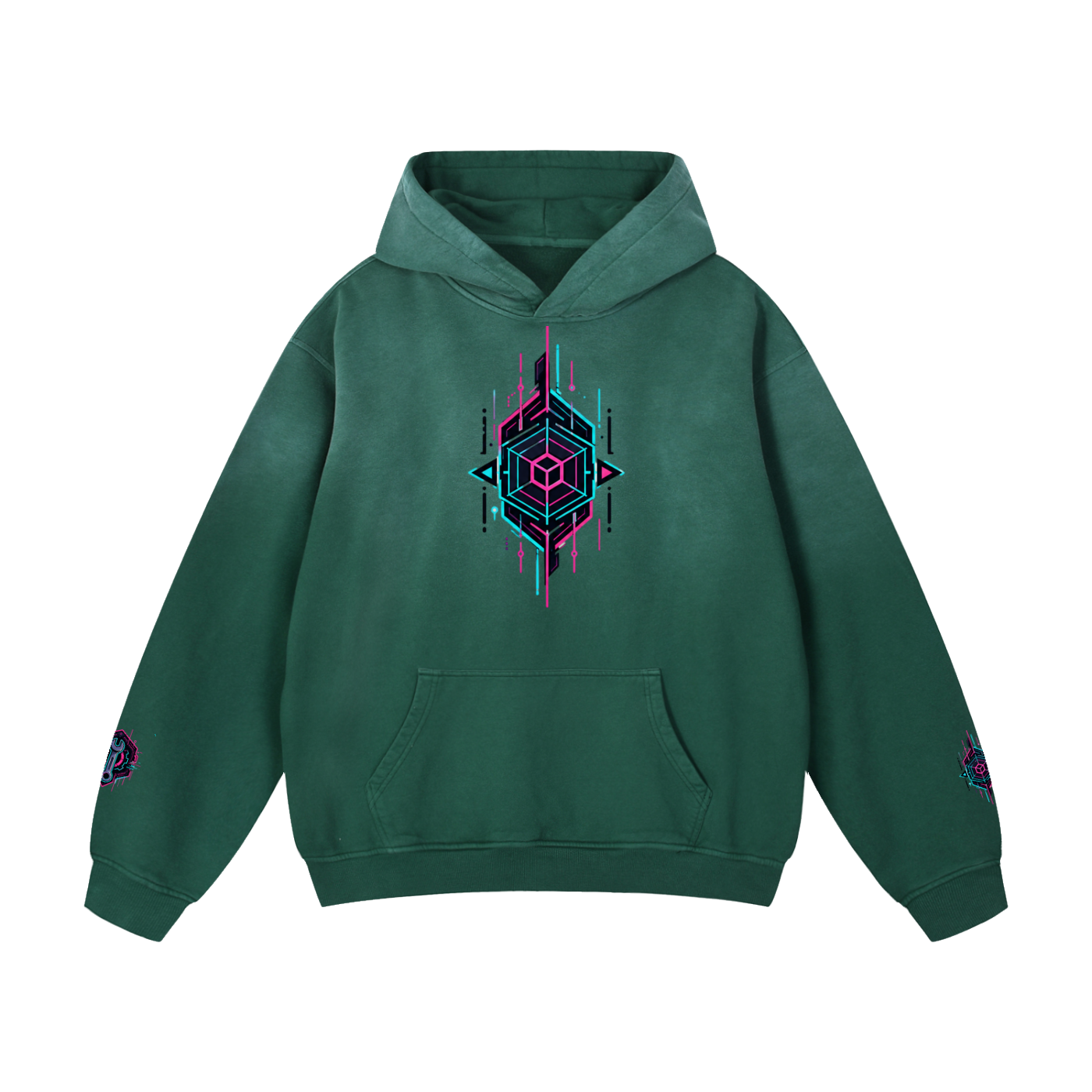 NEON MECHANIC Heavyweight Sunfade Oversized Hoodie