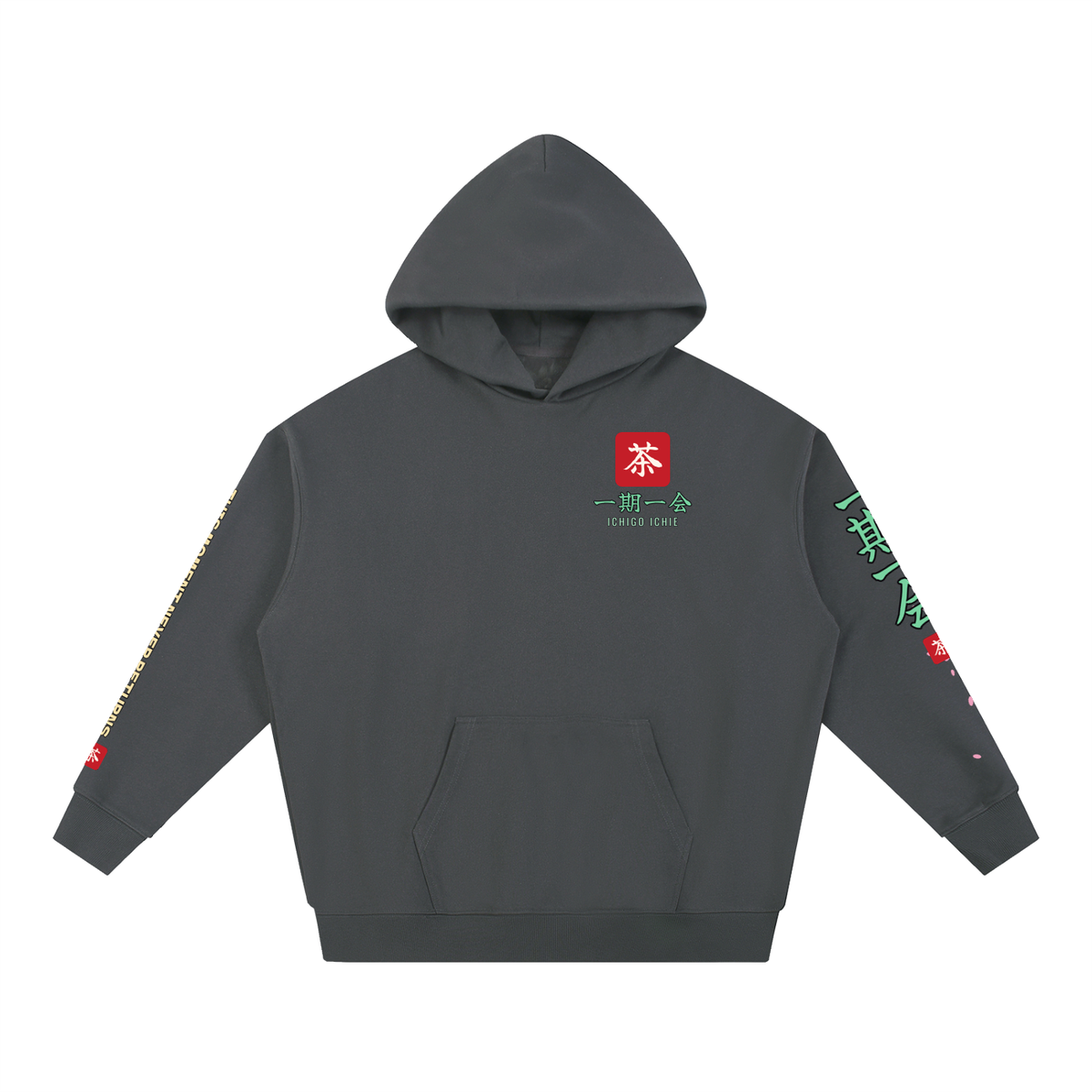 Ichigo Ichie Hoodie | Samurai Tea Ceremony Mecha Japanese Graphic Hoodie, Back & Sleeve Print