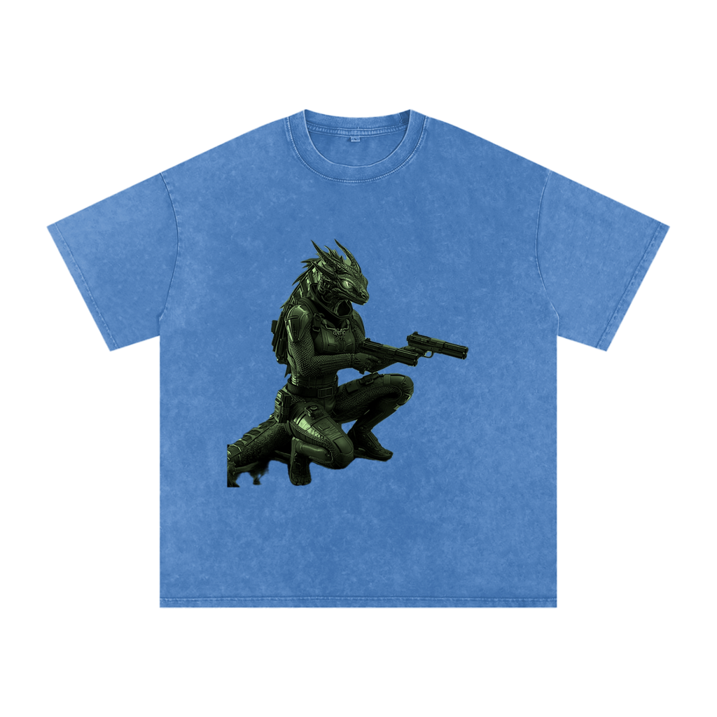Snow Washed Oversized Cotton T-Shirt