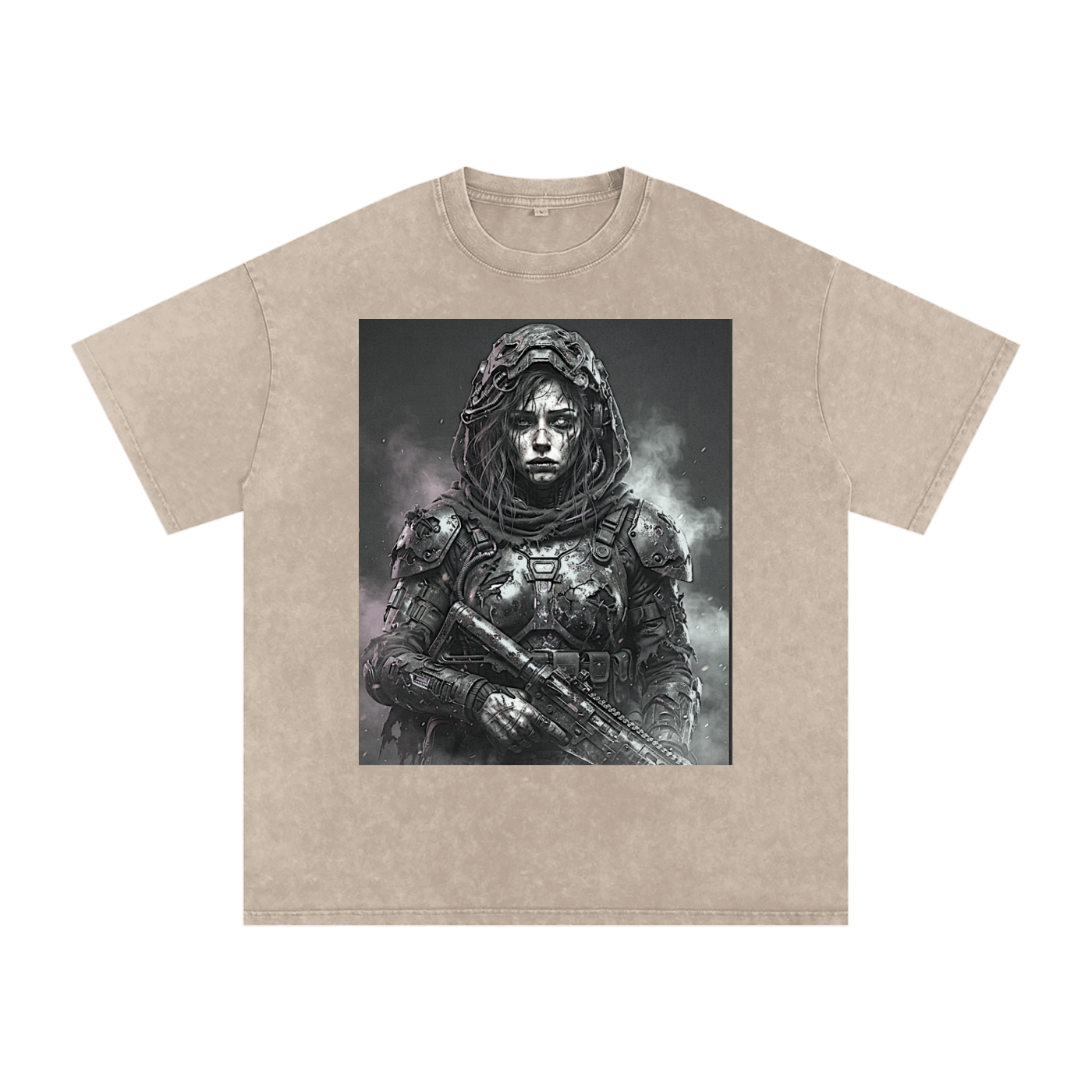Snow Washed Oversized Cotton T-Shirt