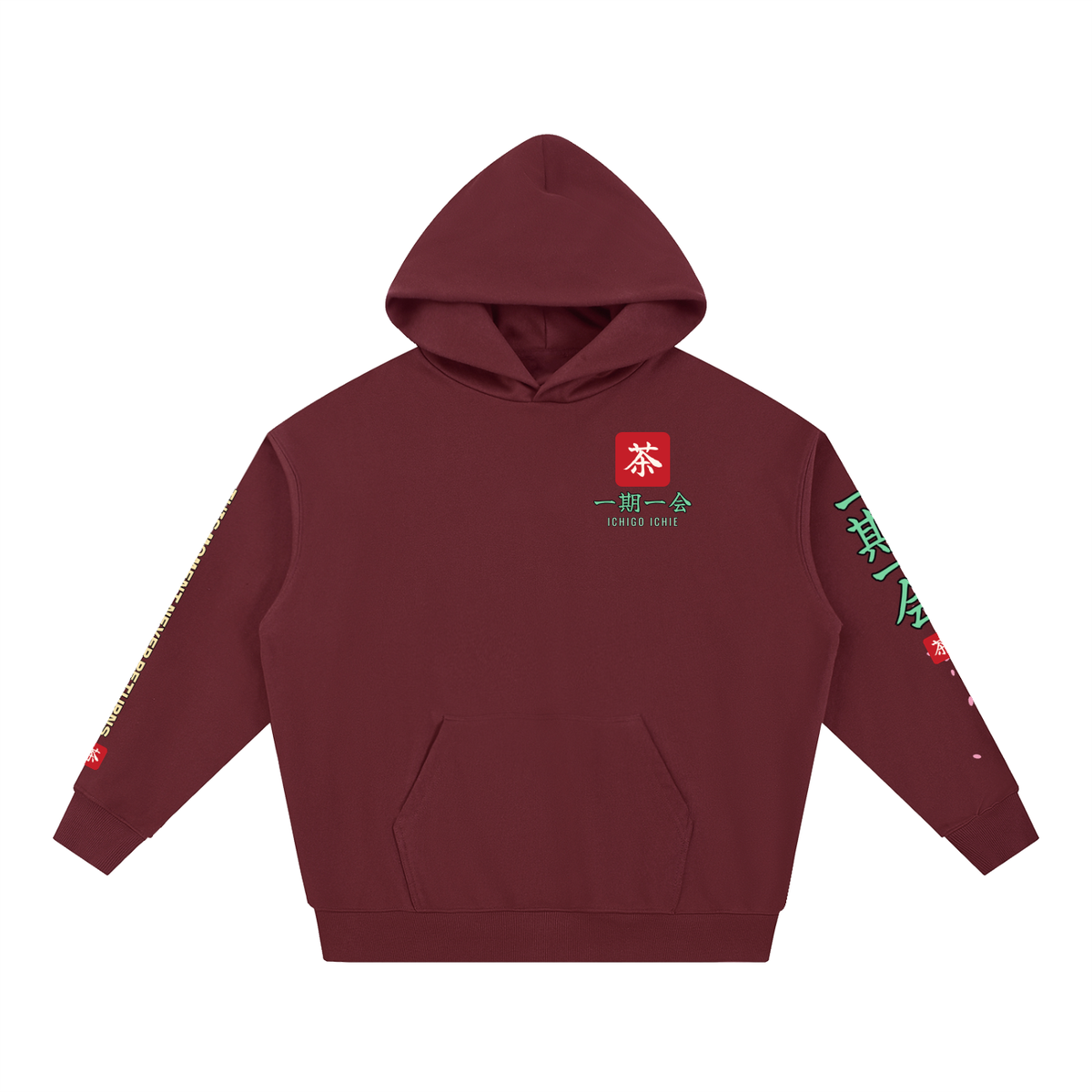 Ichigo Ichie Hoodie | Samurai Tea Ceremony Mecha Japanese Graphic Hoodie, Back & Sleeve Print